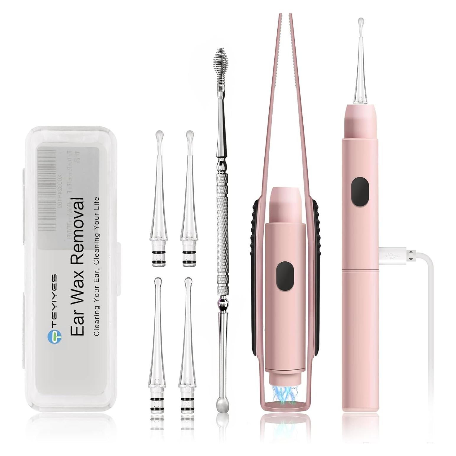 Kit de Limpieza de Oídos TEYIYES con Luz Recargable 7 Piezas