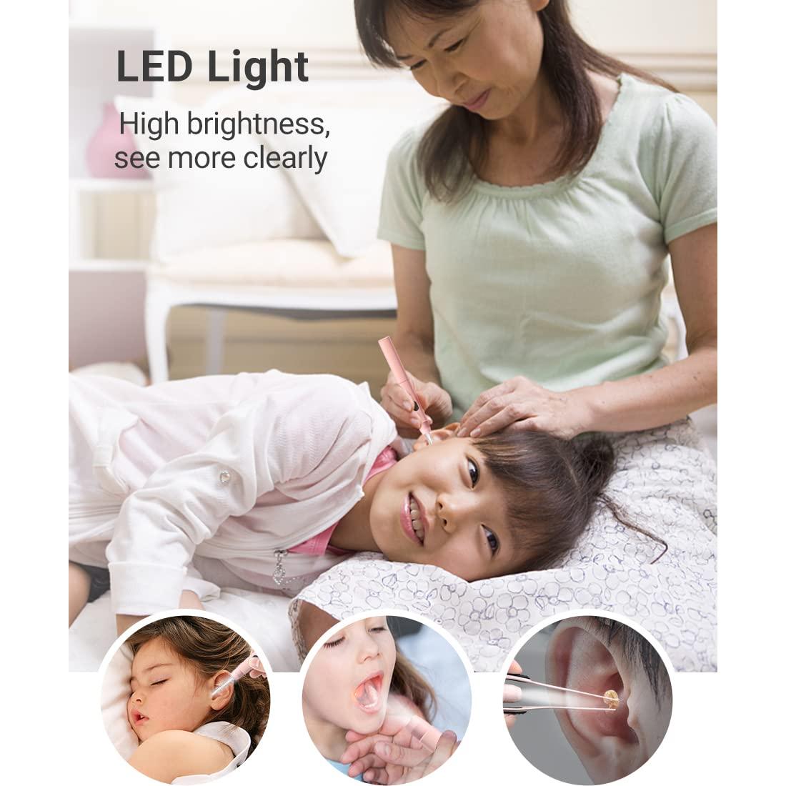 Kit de Limpieza de Oídos TEYIYES con Luz Recargable 7 Piezas