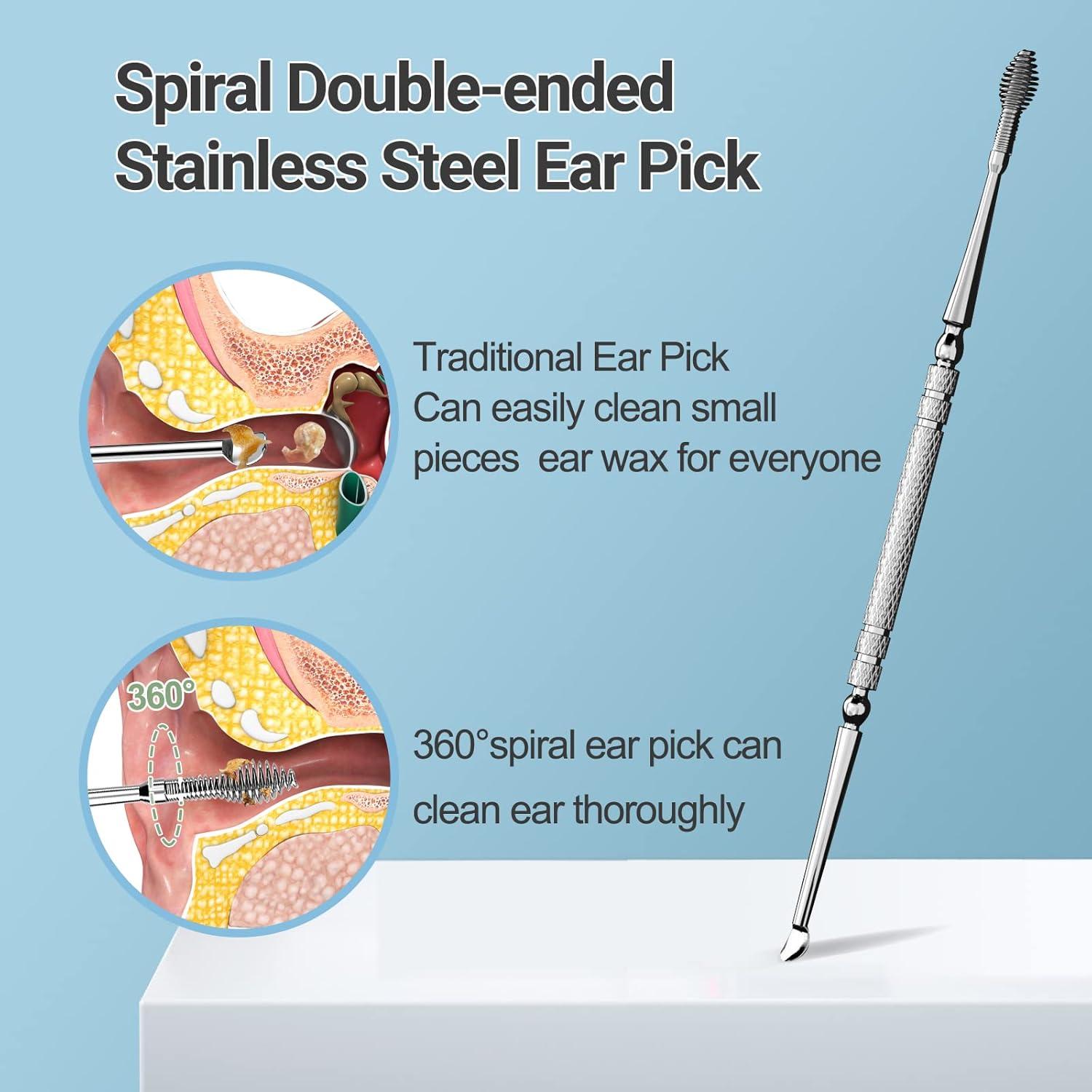 Kit de Limpieza de Oídos TEYIYES con Luz Recargable 7 Piezas