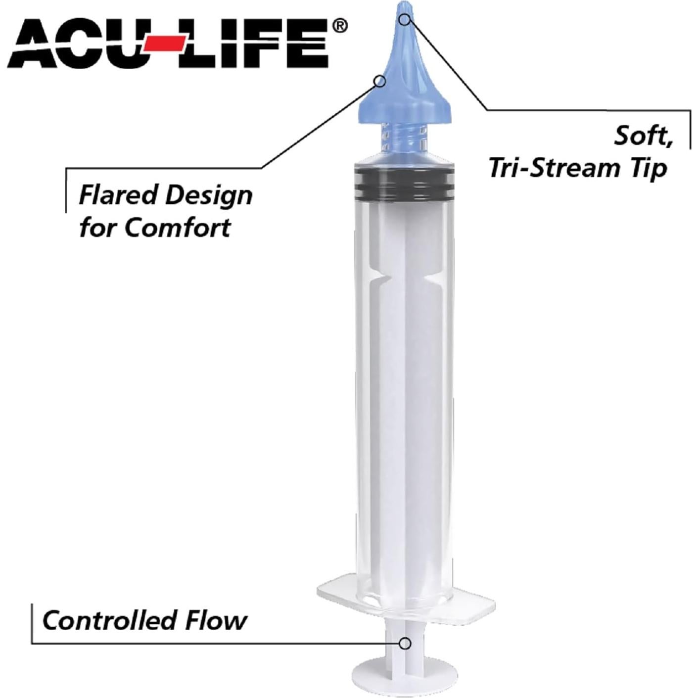 Kit de Eliminación de Cerumen Acu-Life Jeringa y Cuenca 20 mL