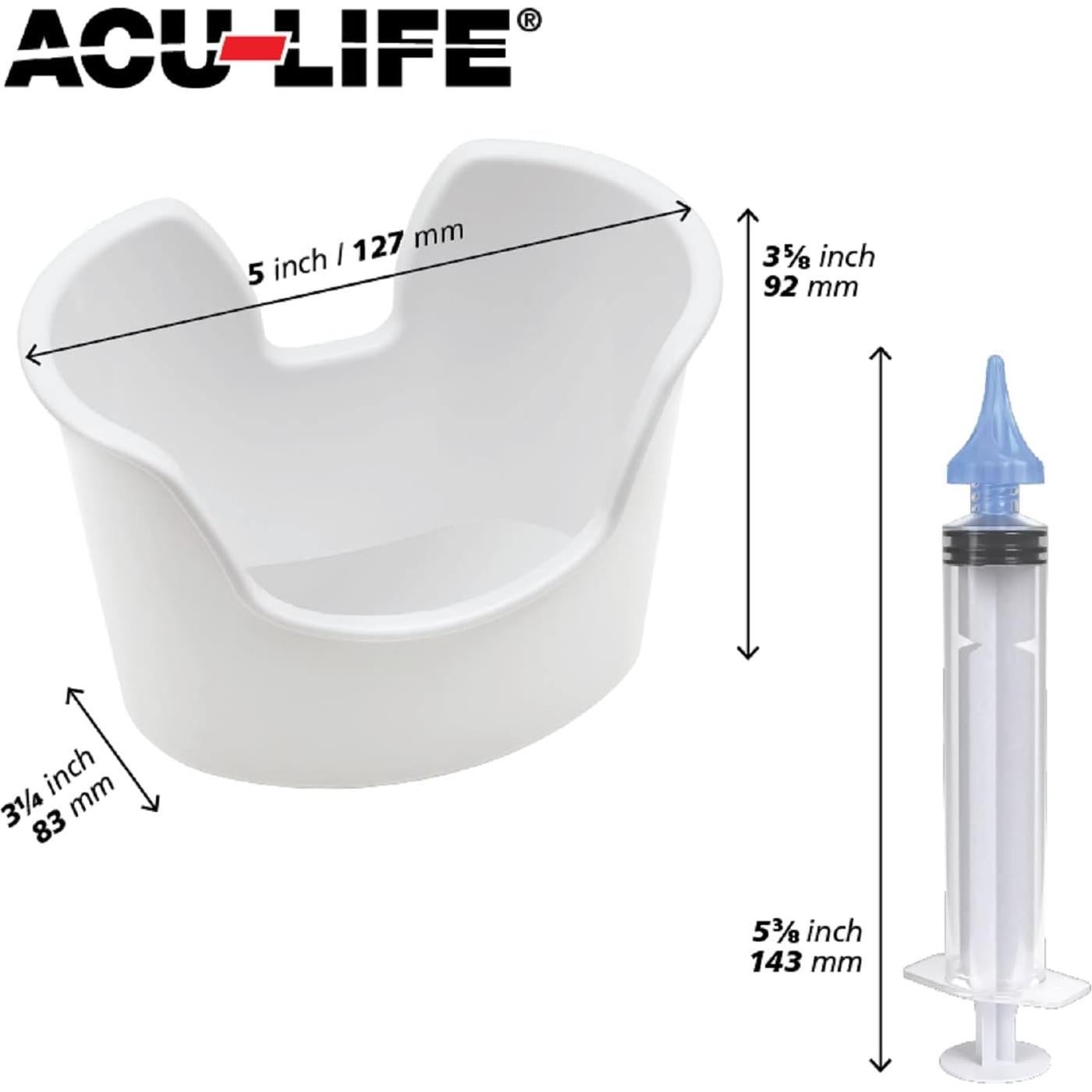 Kit de Eliminación de Cerumen Acu-Life Jeringa y Cuenca 20 mL