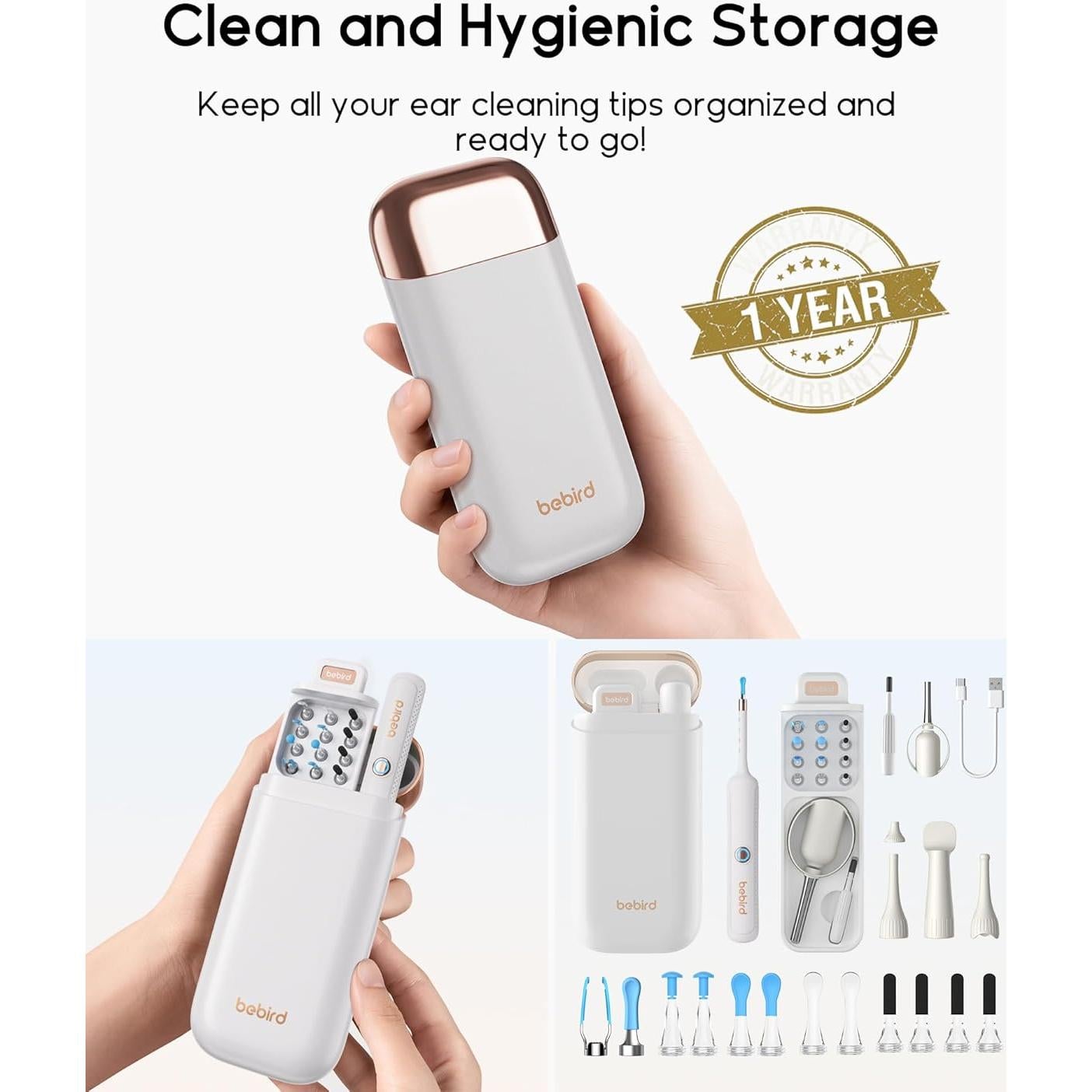 Bebird Earsight Plus R37R Kit Limpieza Oídos Cámara HD