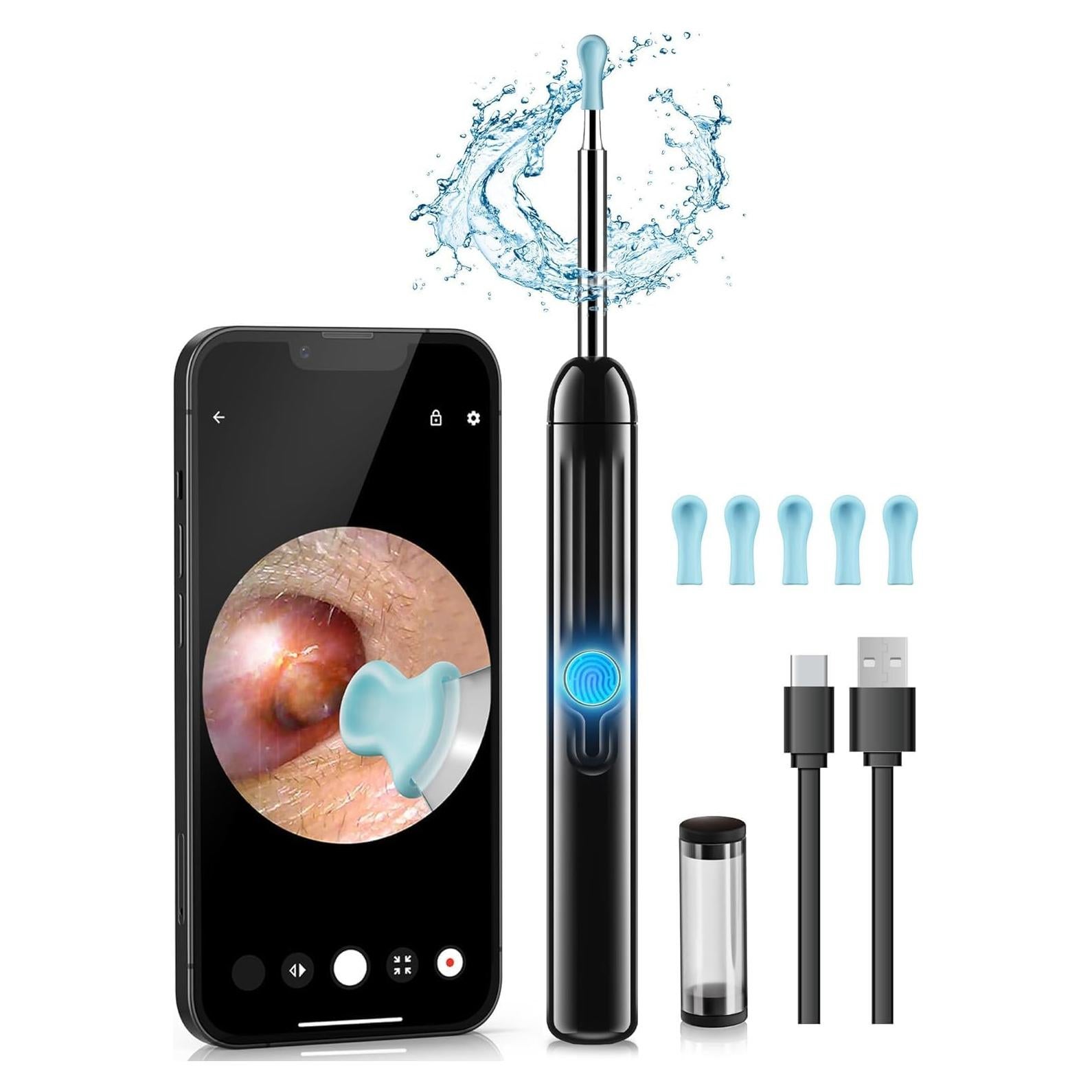 Limpiador de Oídos Jegoat con Cámara HD 1080P y 6 LED