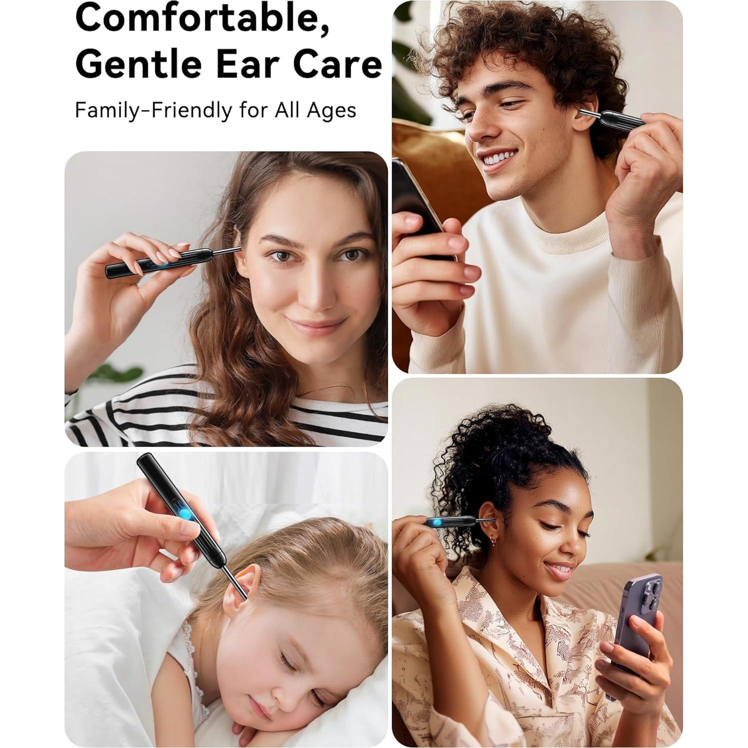 Limpiador de Oídos Jegoat con Cámara HD 1080P y 6 LED