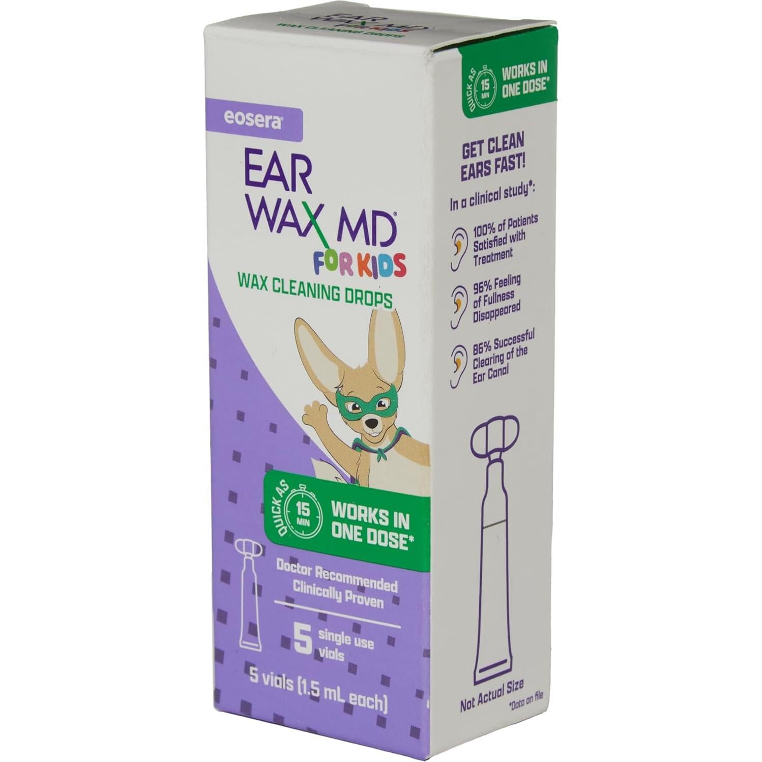 Gotas Limpiadoras de Cerumen Eosera para Niños - 5 Frascos