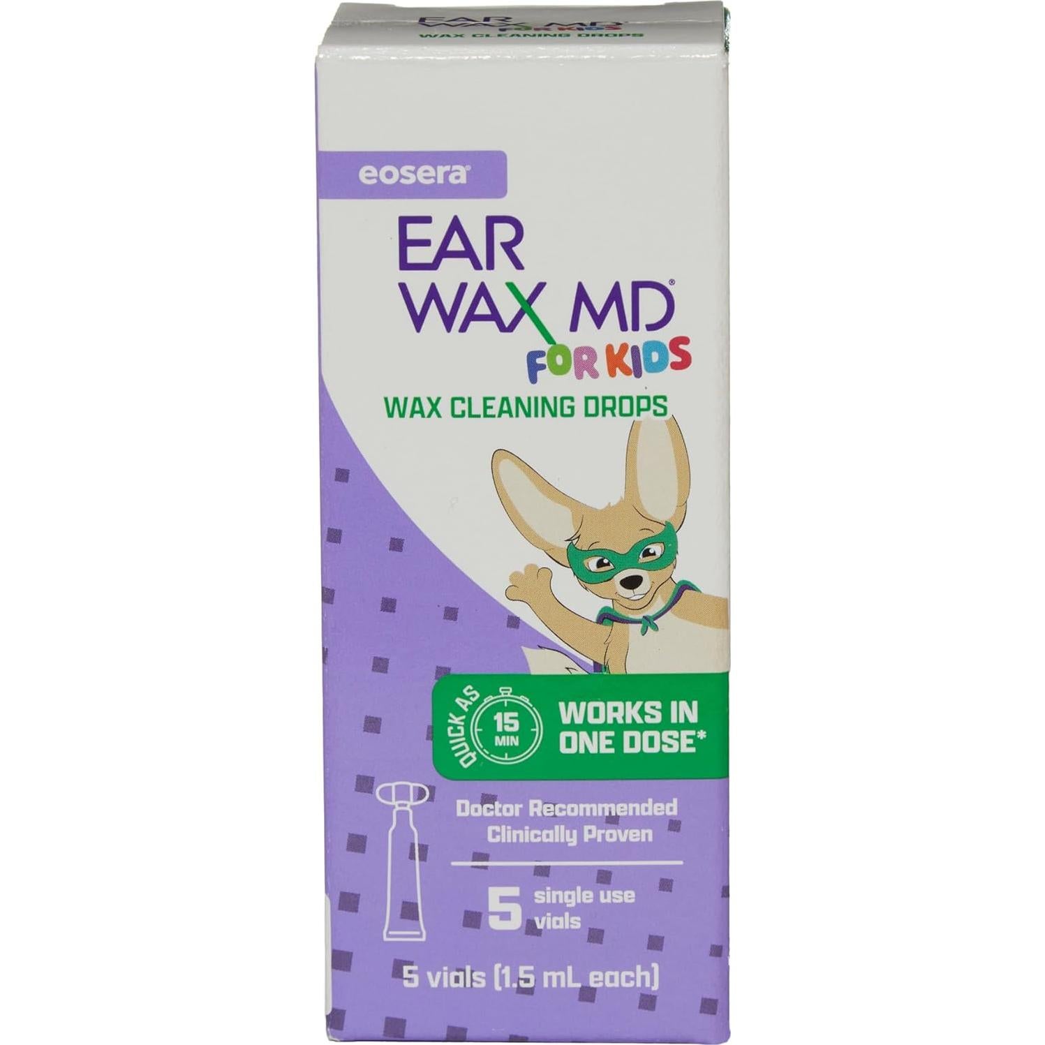 Gotas Limpiadoras de Cerumen Eosera para Niños - 5 Frascos