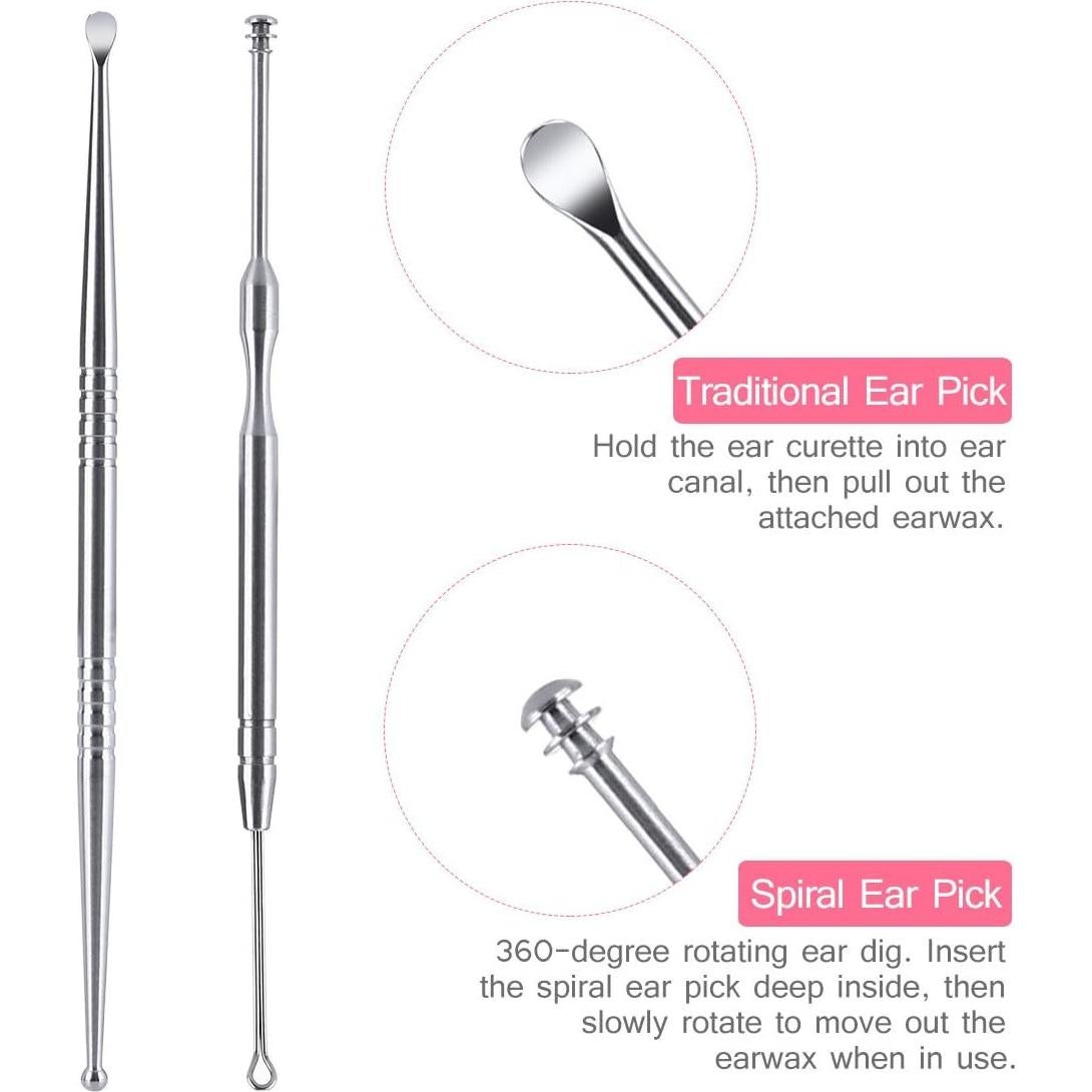 Kit Eliminación Cerumen LED BonnyEars - Acero Inoxidable