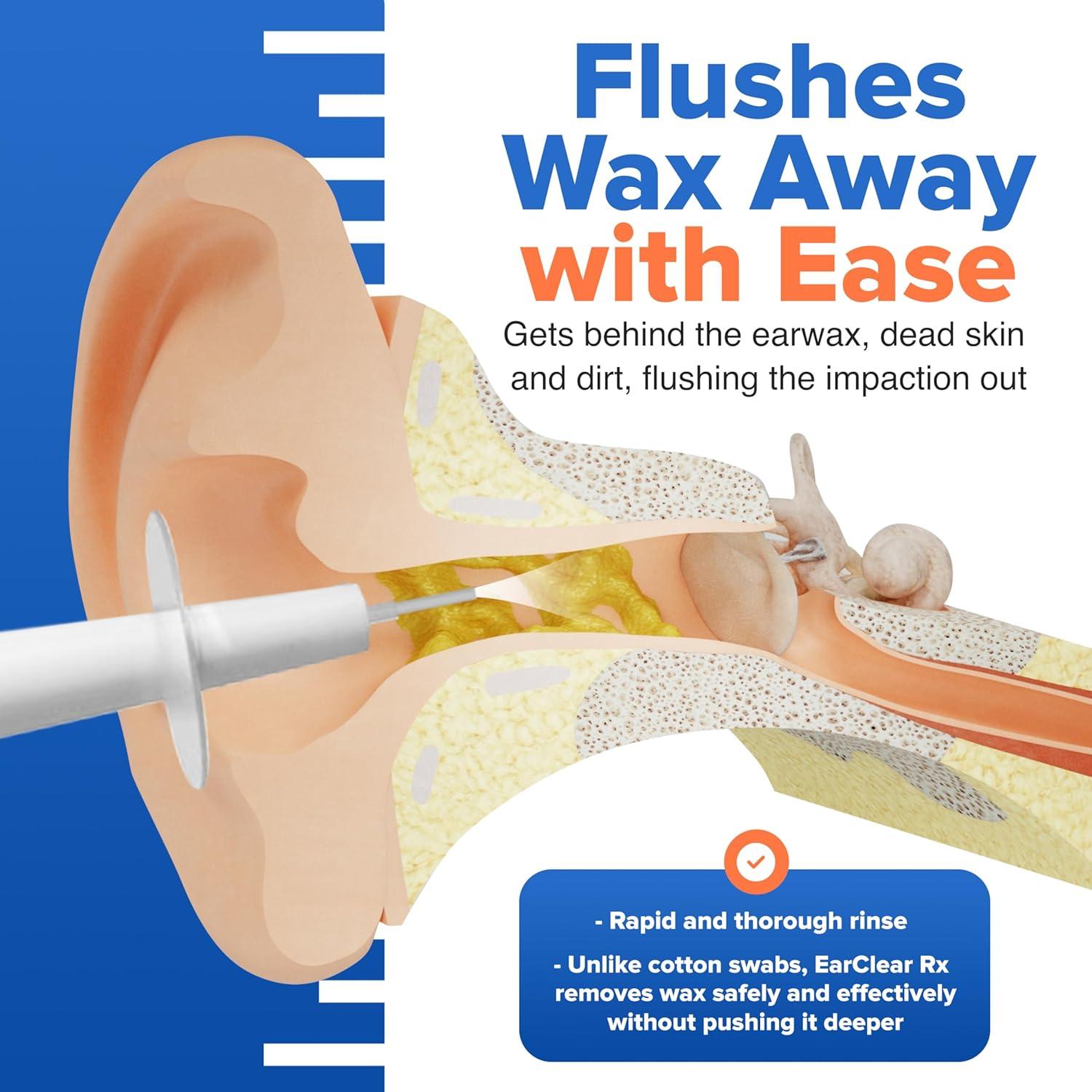 Kit de Limpieza de Oídos EarClear Rx - 20 Puntas y Lavador