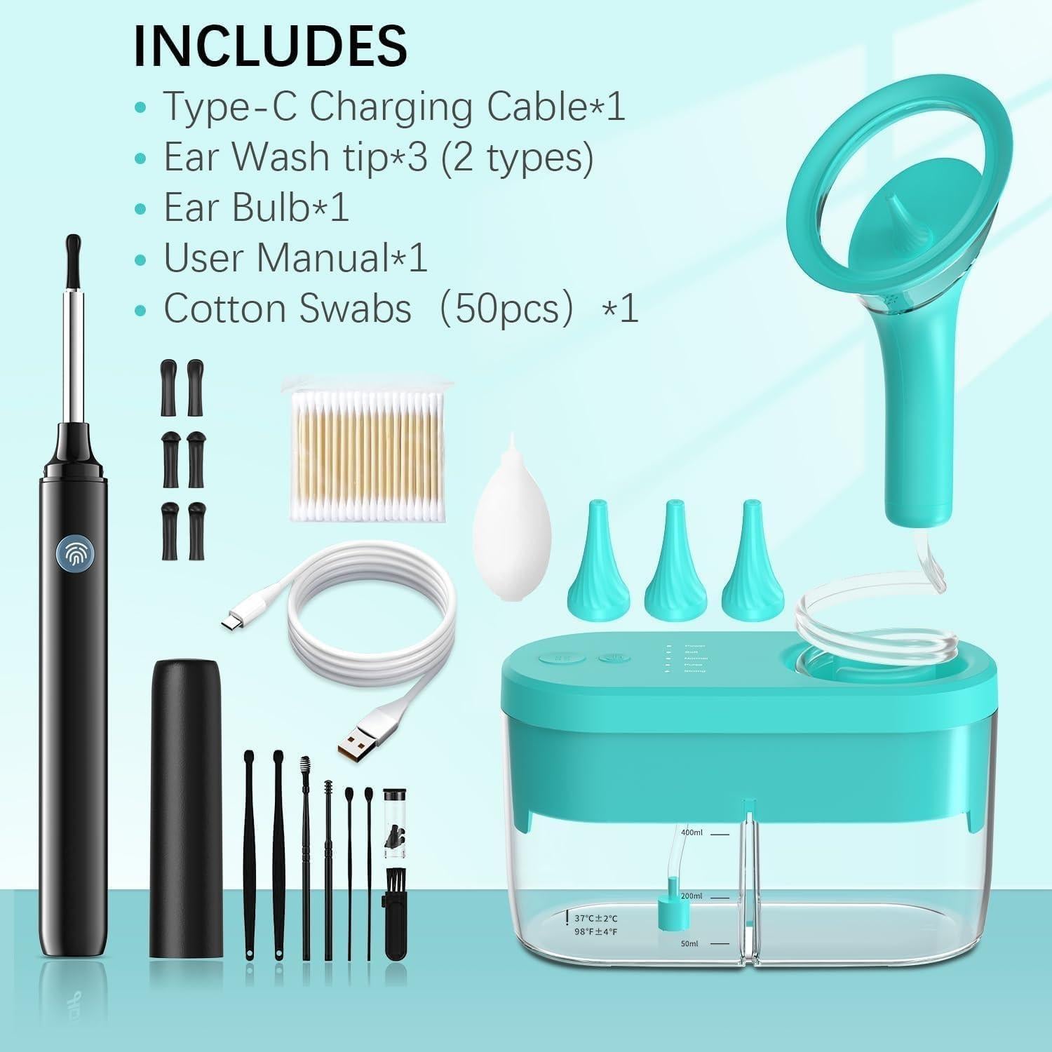 Limpiador de Oídos KARU AETO con Cámara 1080P y 4 Modos