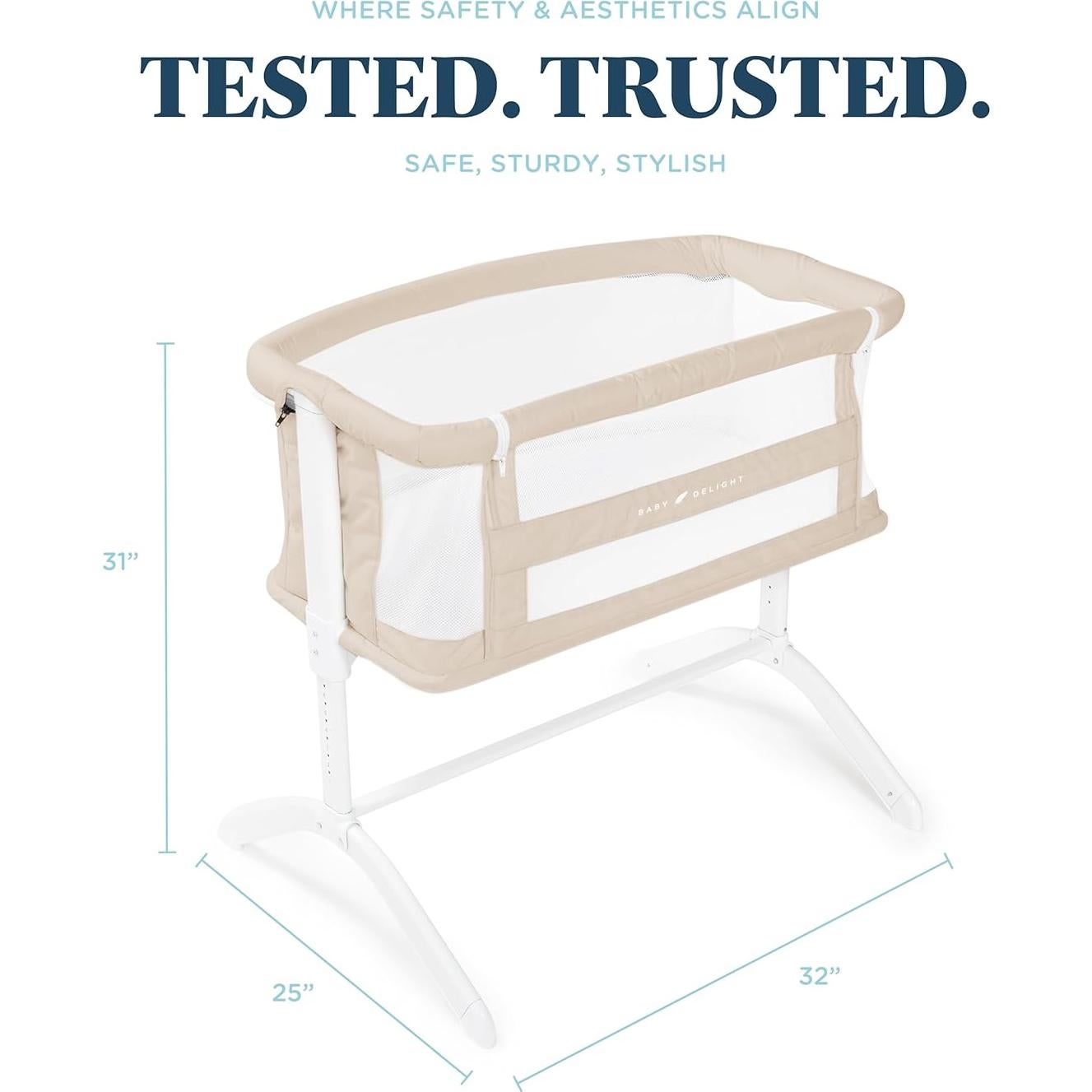 Cuna Beside Me Serenity Baby Delight | Altura ajustable 7 posiciones