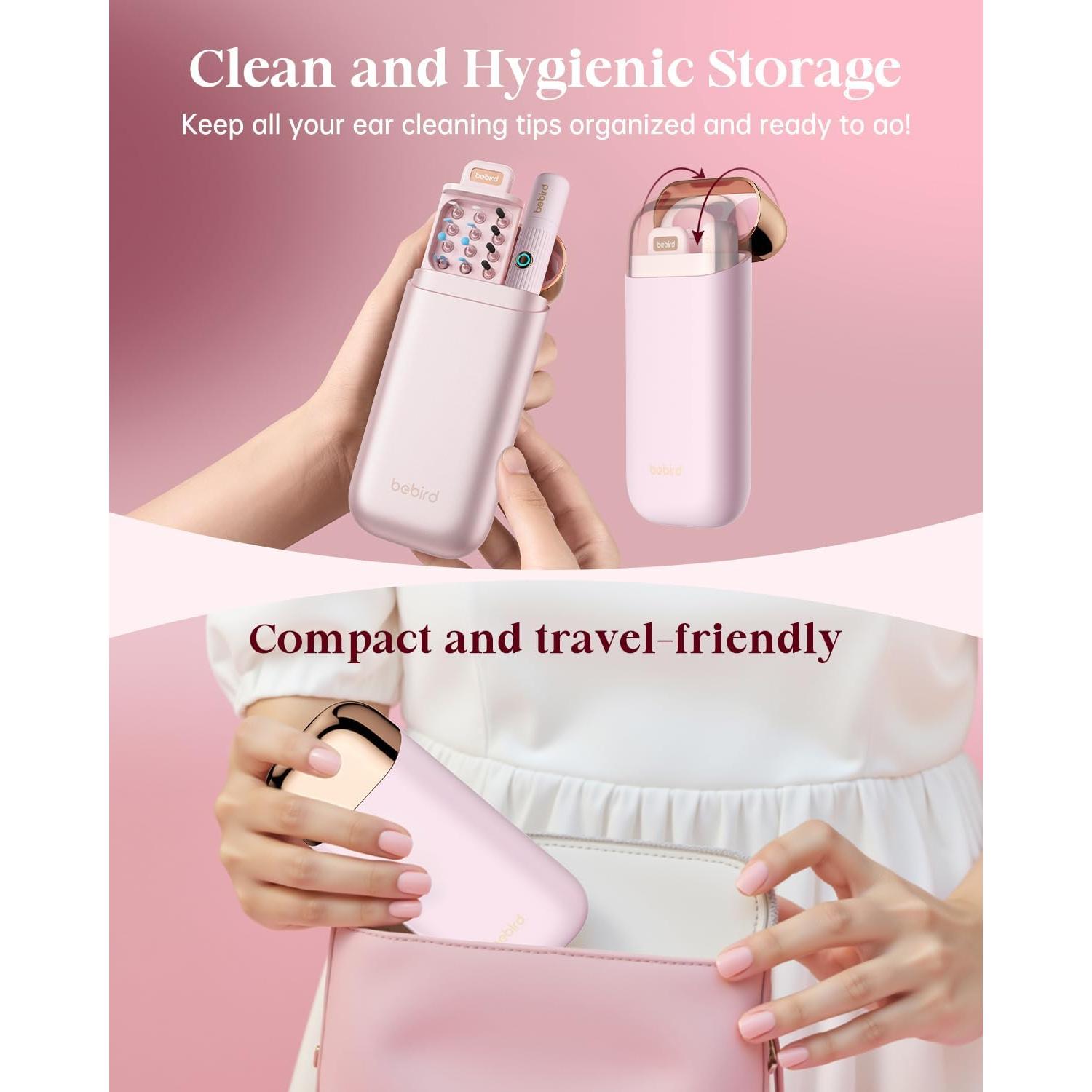 Kit de Limpieza de Oídos Heifeng Rosa con Cámara HD