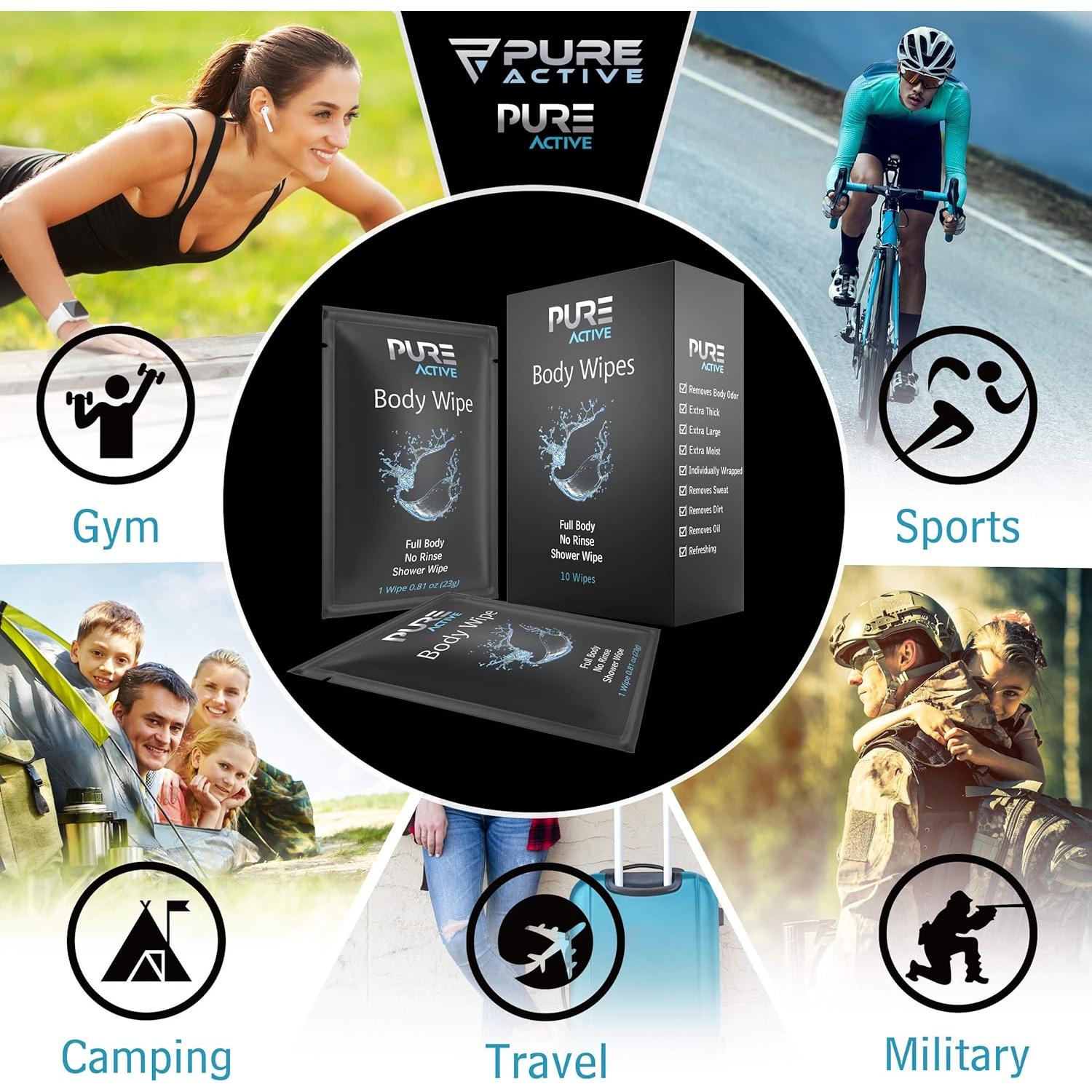 Toallitas Corporales Pure Active 60 Unidades Hipoalergénicas