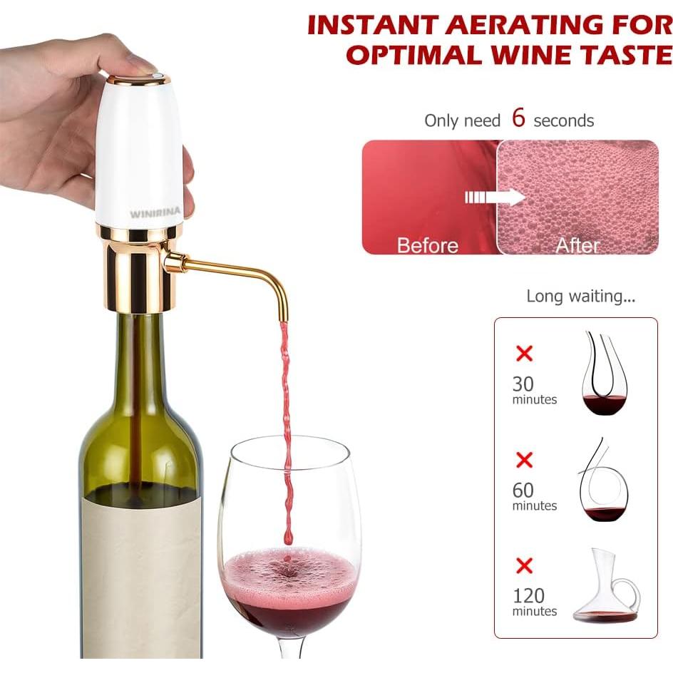 Acelerador de Vino Eléctrico WINIRINA 812P Recargable USB