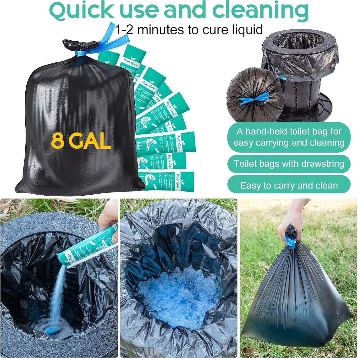 30 Bolsas de Inodoro Portátil Pakimi 8 Galones Camping