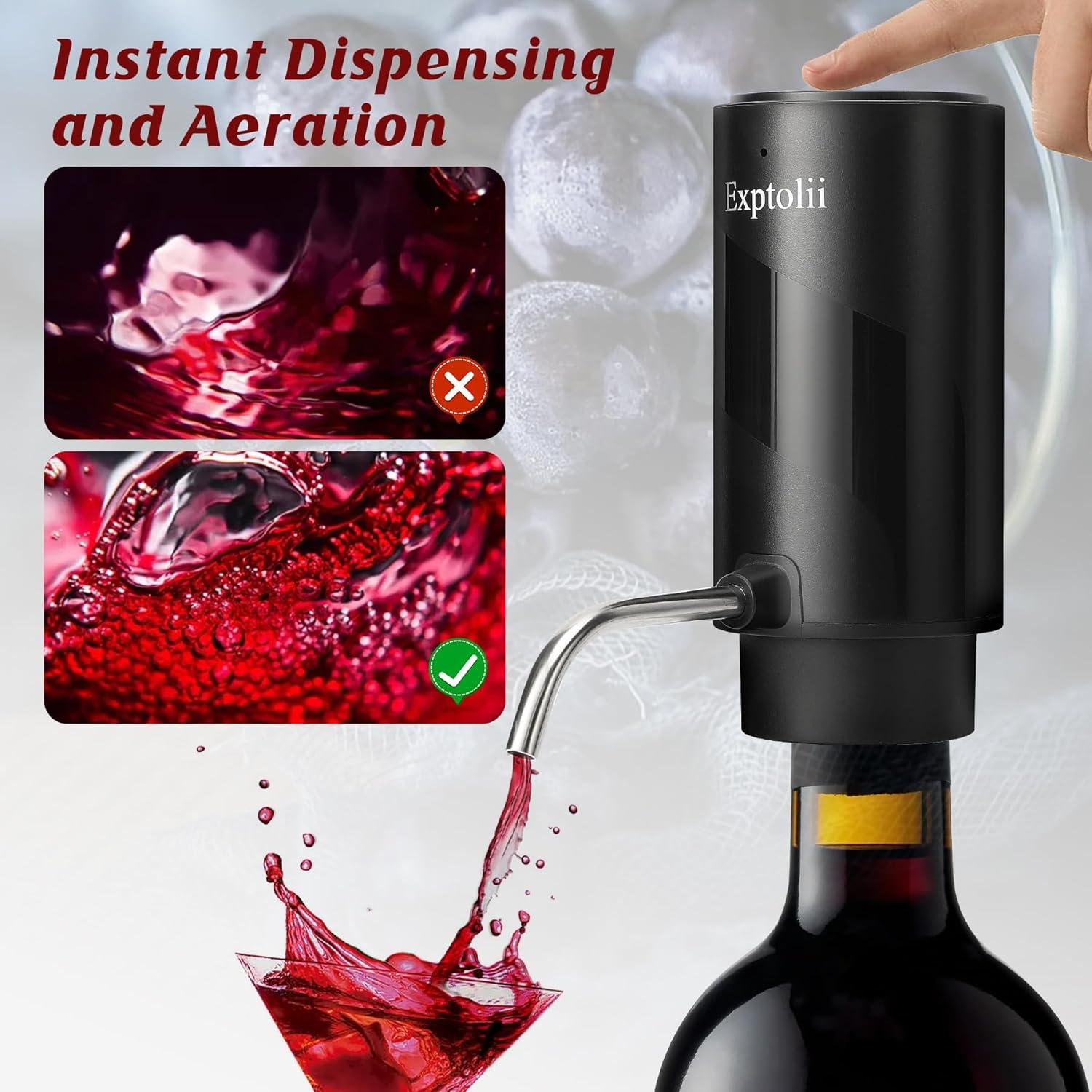 Aereador de Vino Eléctrico Exptolii Decanter03 198 ml
