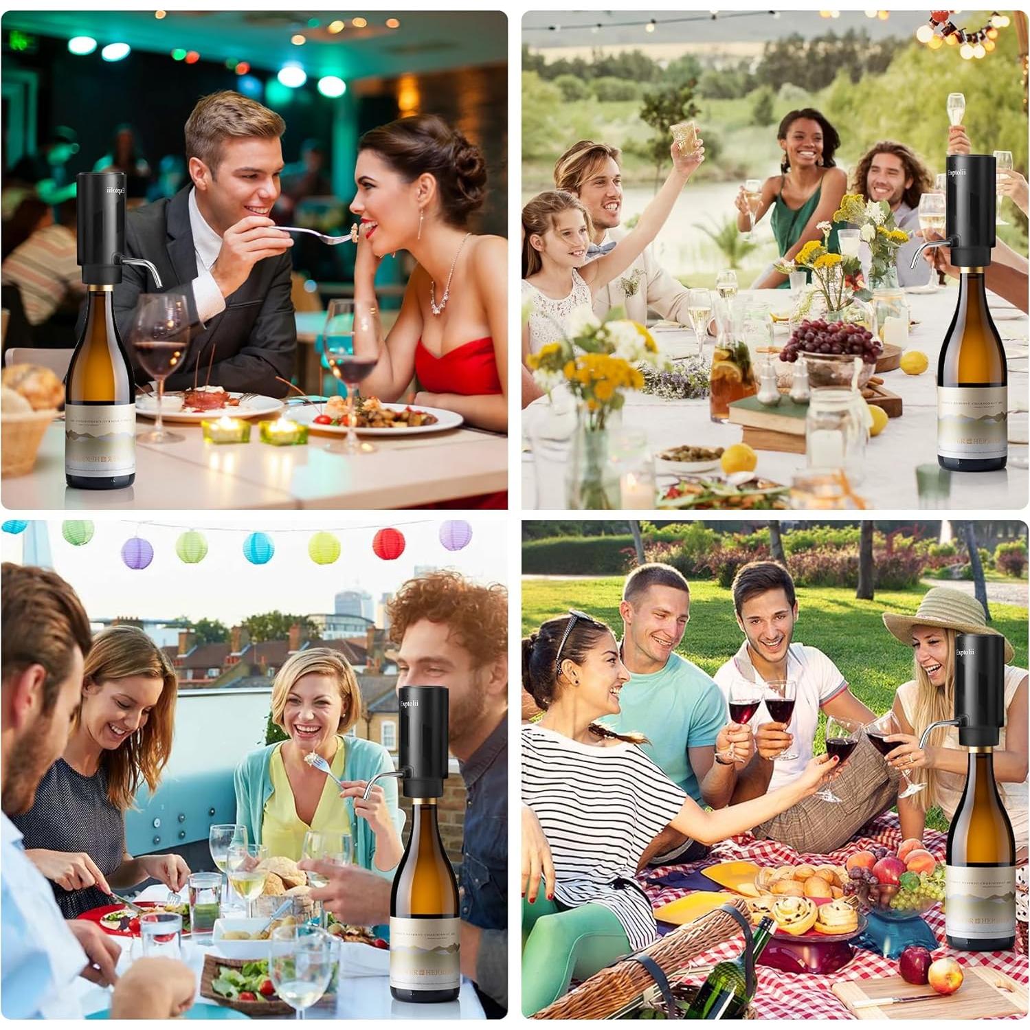 Aereador de Vino Eléctrico Exptolii Decanter03 198 ml