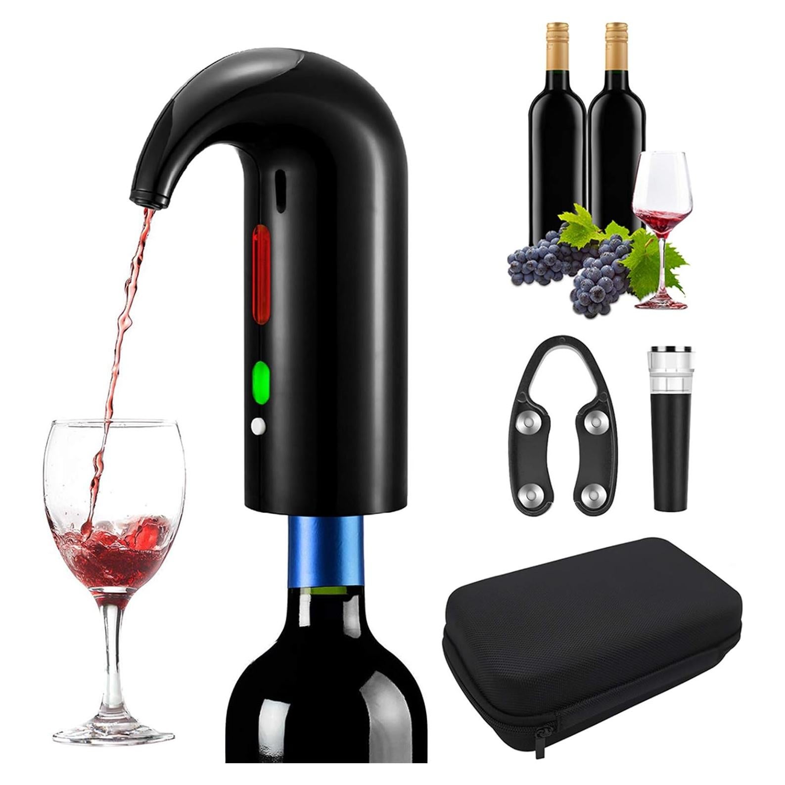 Aerador de Vino Eléctrico RICANK Negro 750ml USB