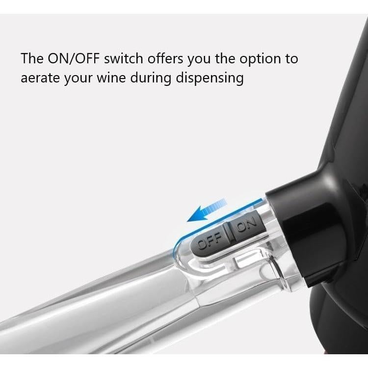 Aerador de Vino Eléctrico CorporateGiftPro, 0.32 kg, Plata