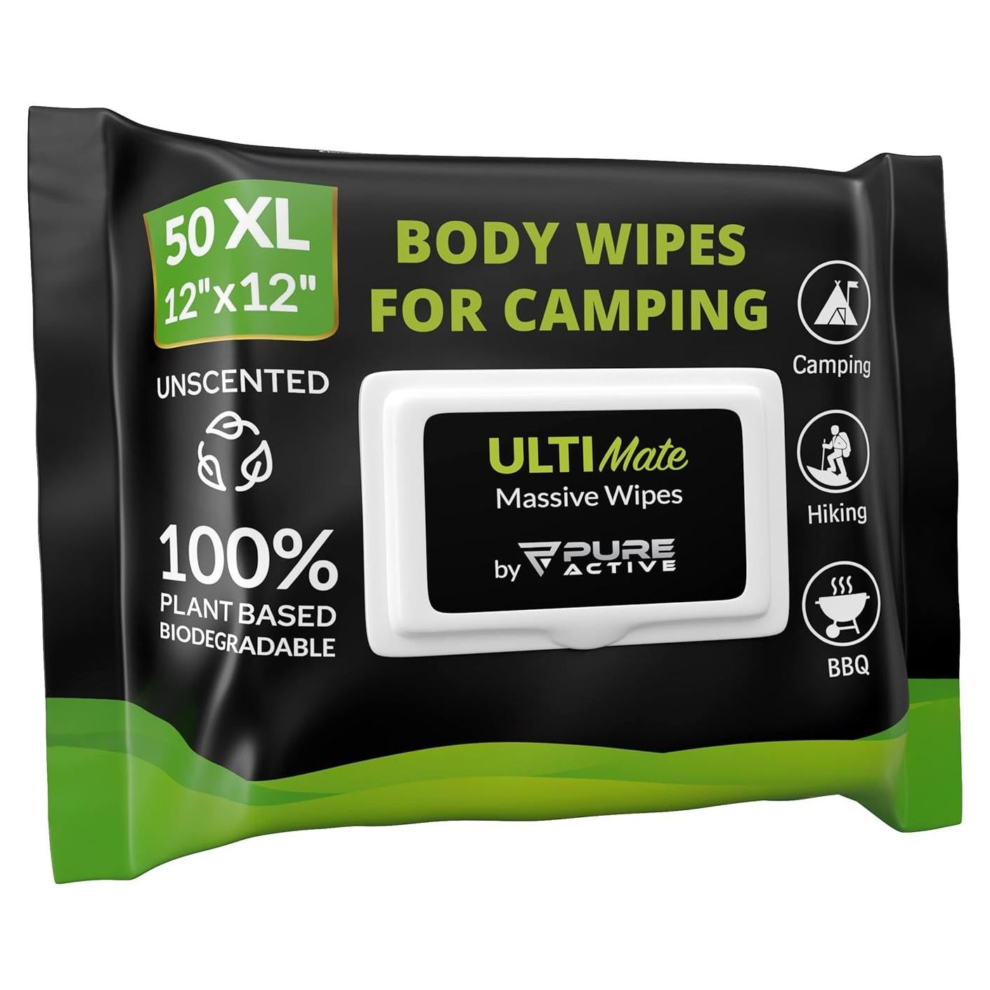 Toallitas Corporales Biodegradables Pure Active 50 Unidades