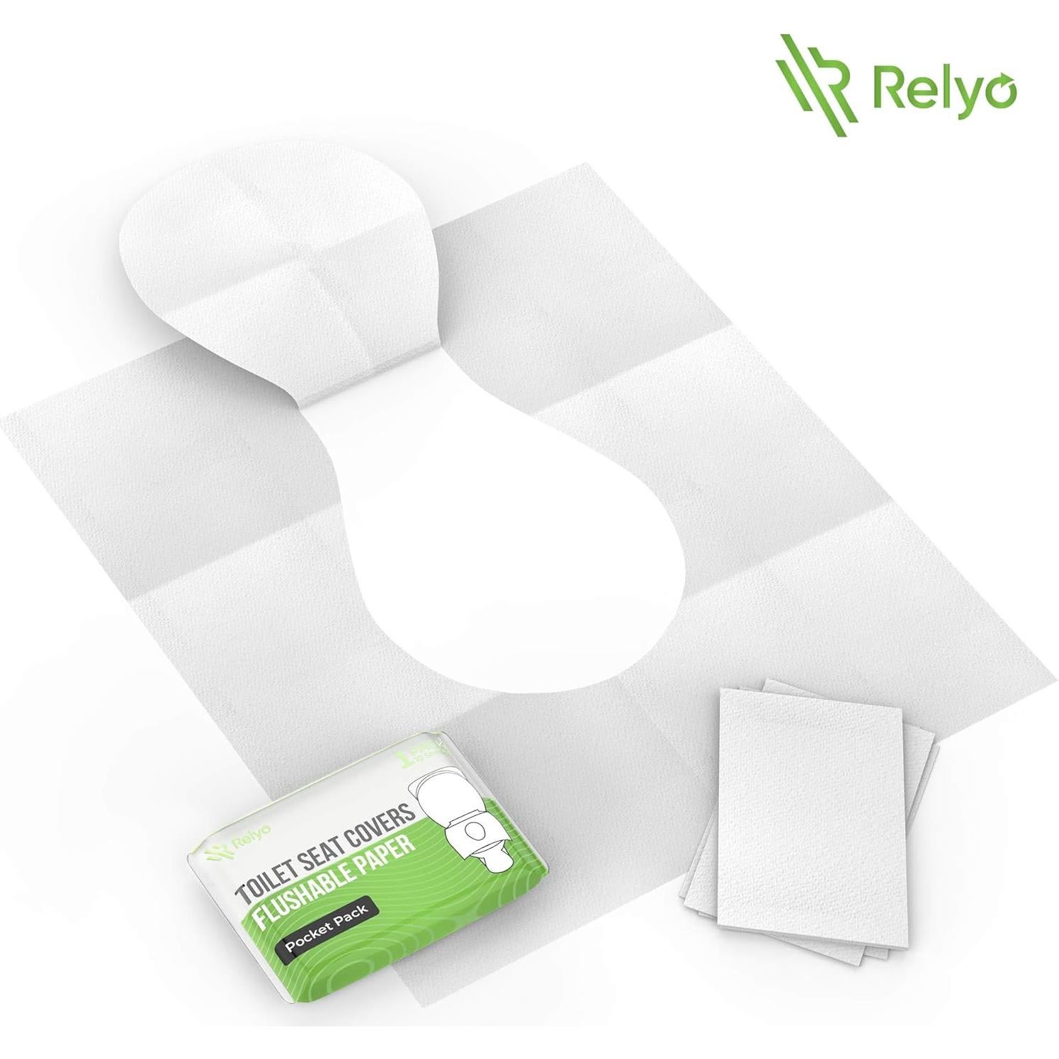 Cubiertas de Asiento de Inodoro Desechables Relyo 50 Pzas Biodegradables