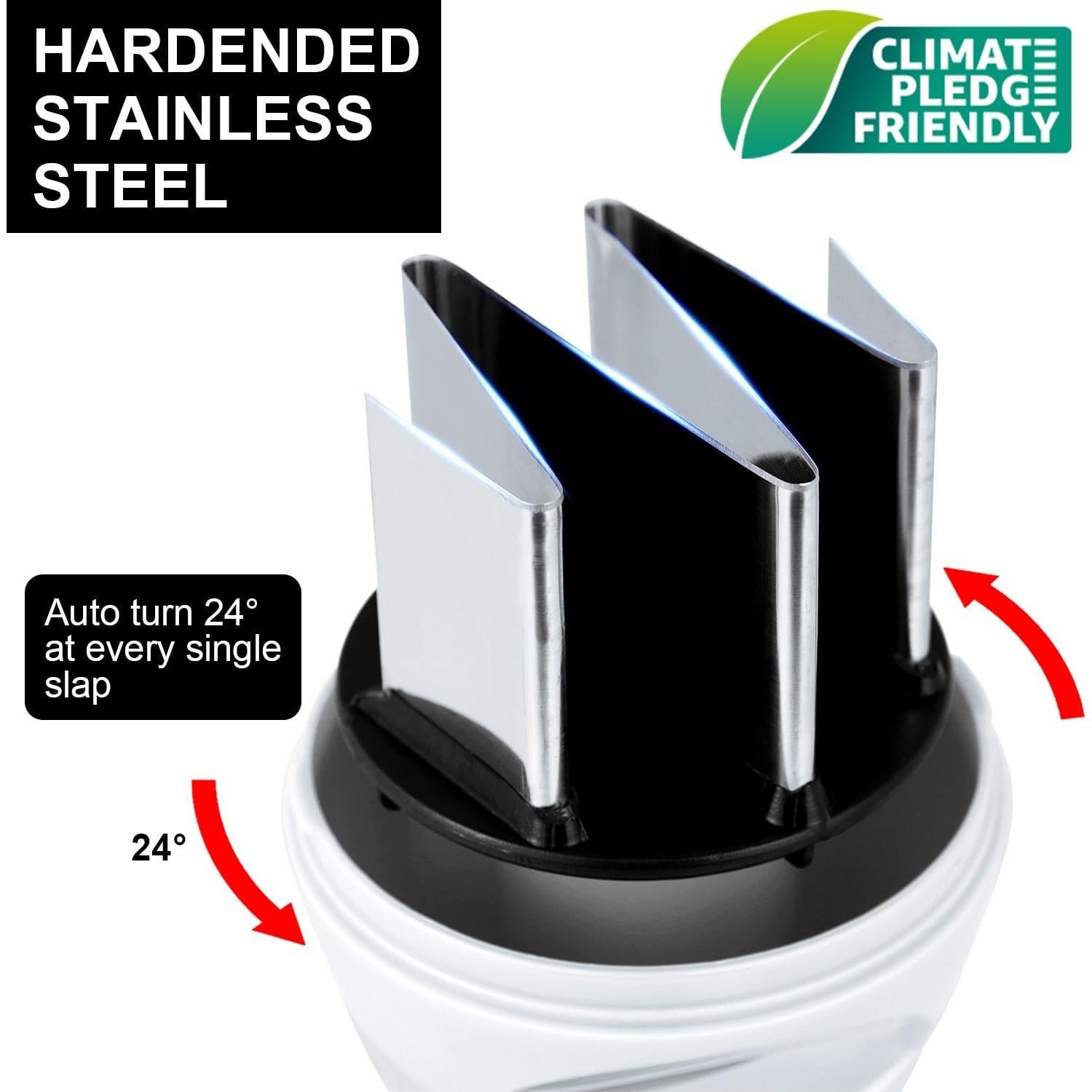 Picador de Alimentos Manual Geedel Blanco 181g Cuchilla Inoxidable