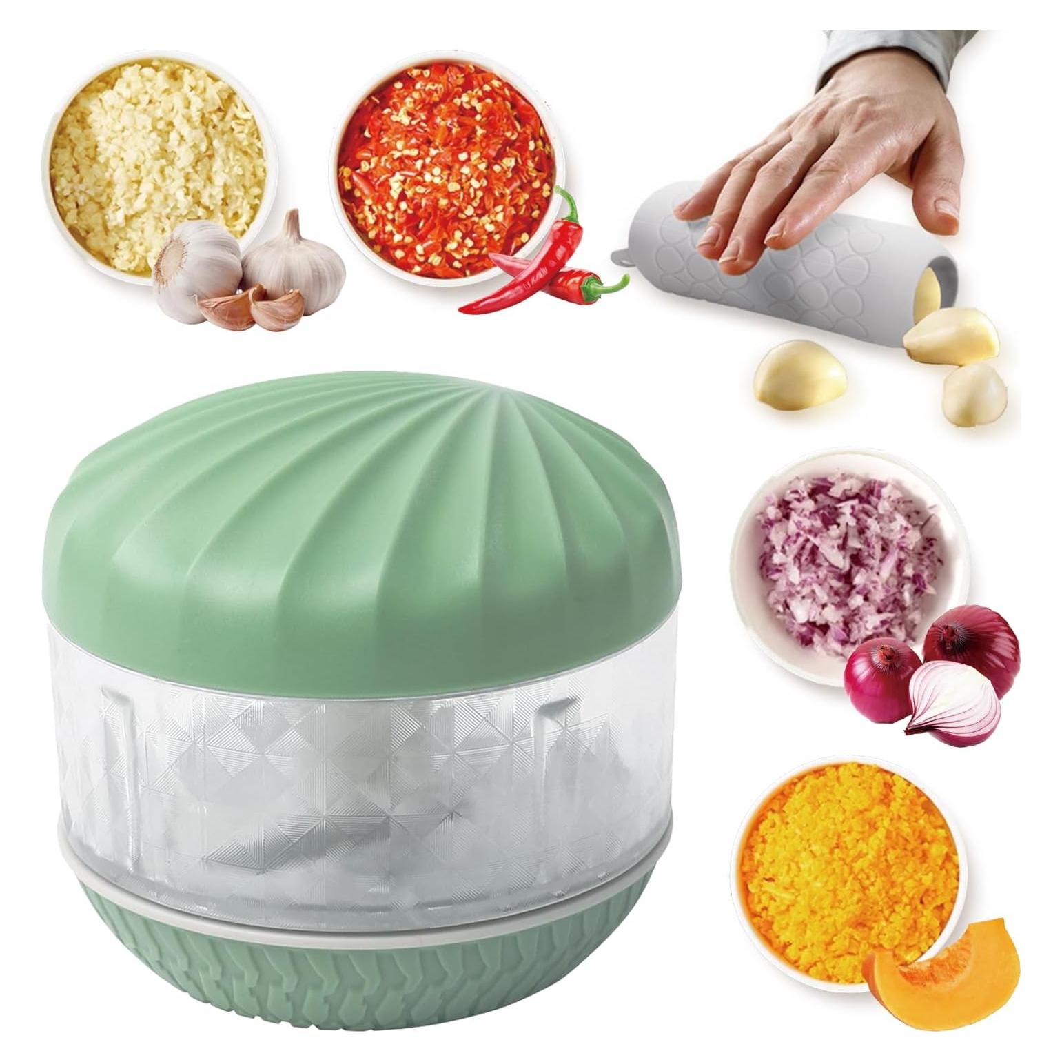 Picador de Ajo Manual BRIDZON Verde 218g Compacto