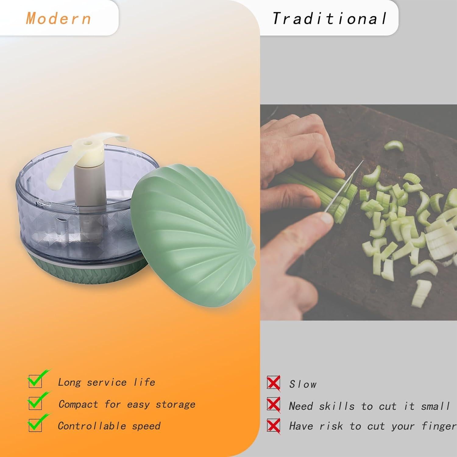 Picador de Ajo Manual BRIDZON Verde 218g Compacto