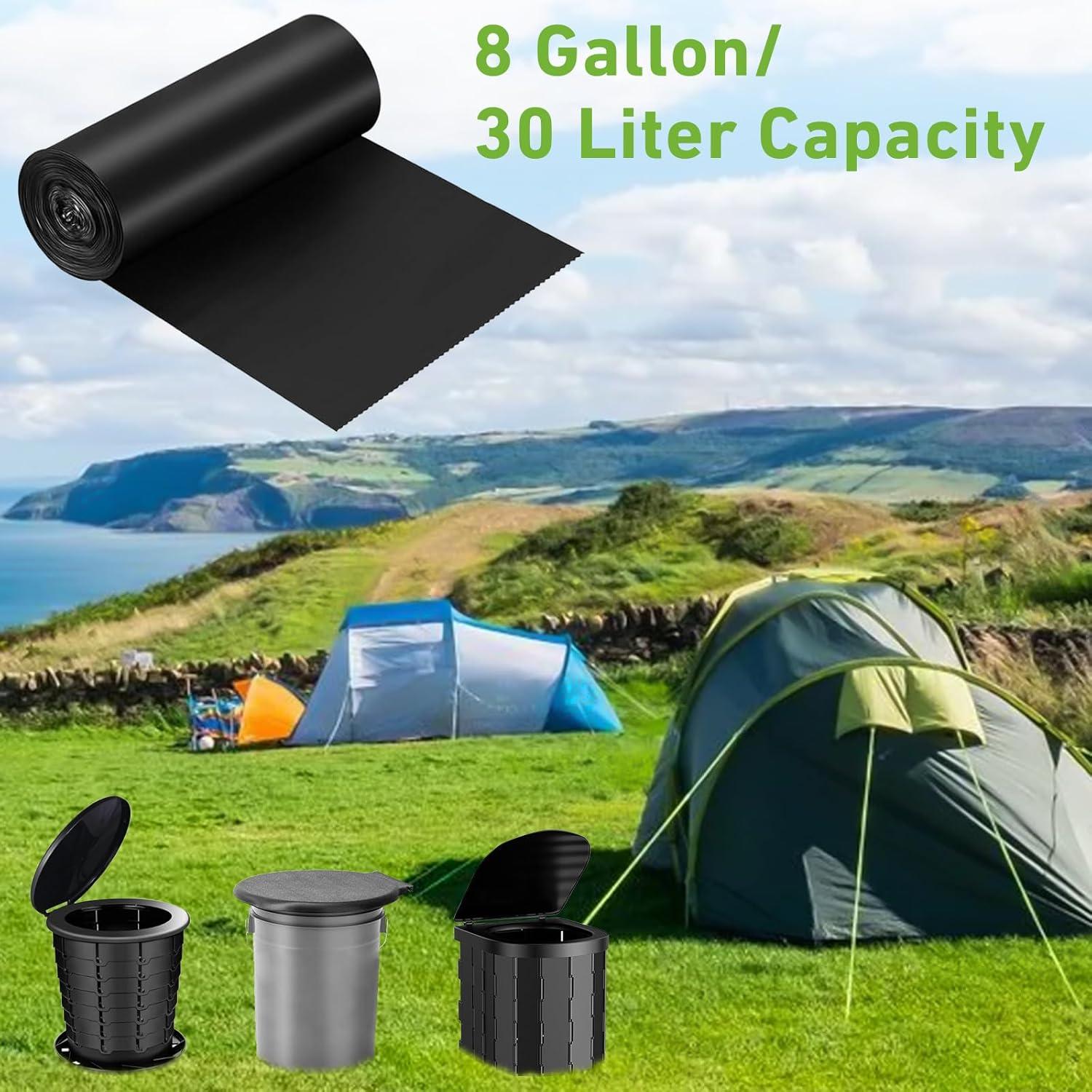 Bolsas de Inodoro Portátiles FQFMO 50 Pcs Biodegradables 30L