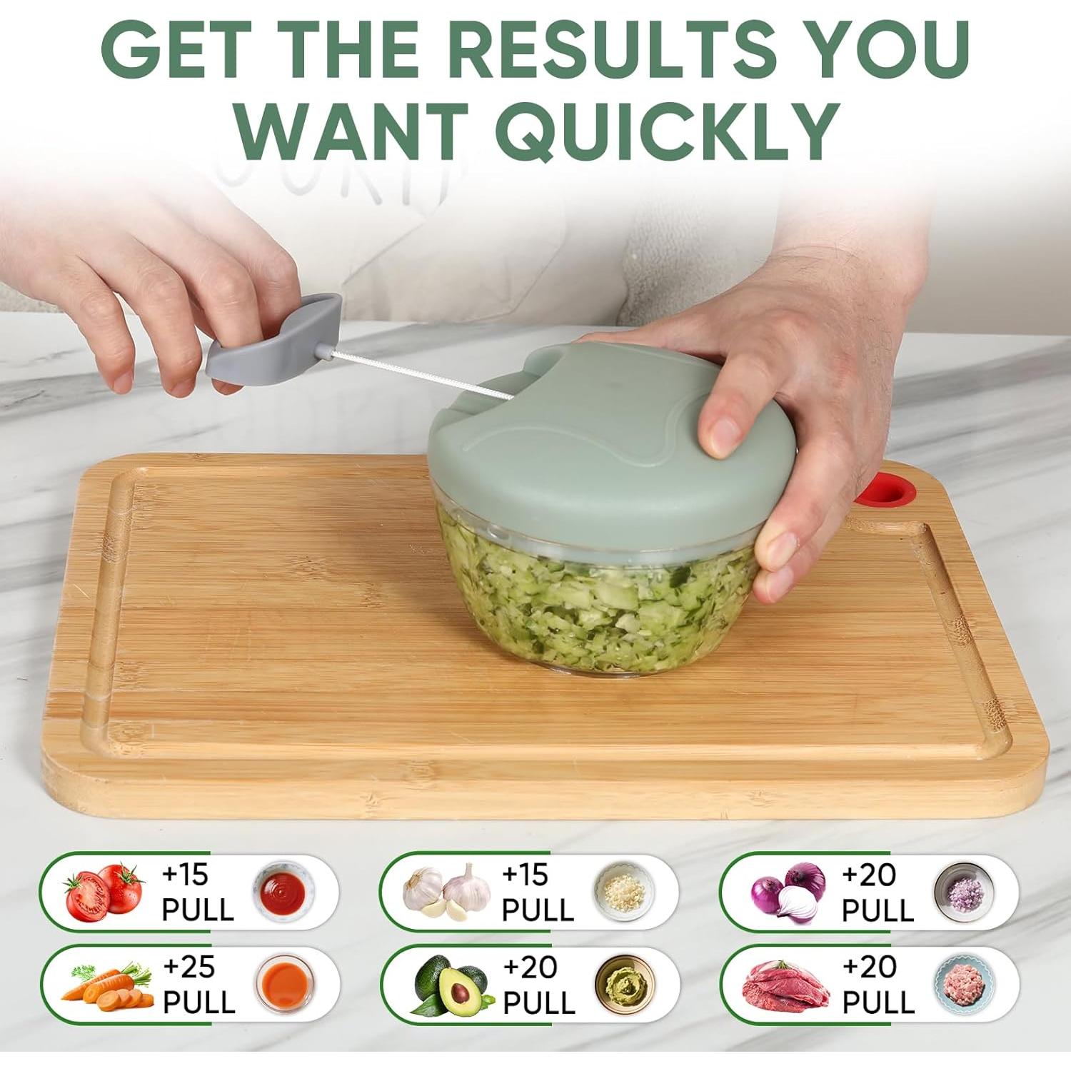 Picador Manual de Alimentos LGURT 500ML Verde - Cortador de Verduras