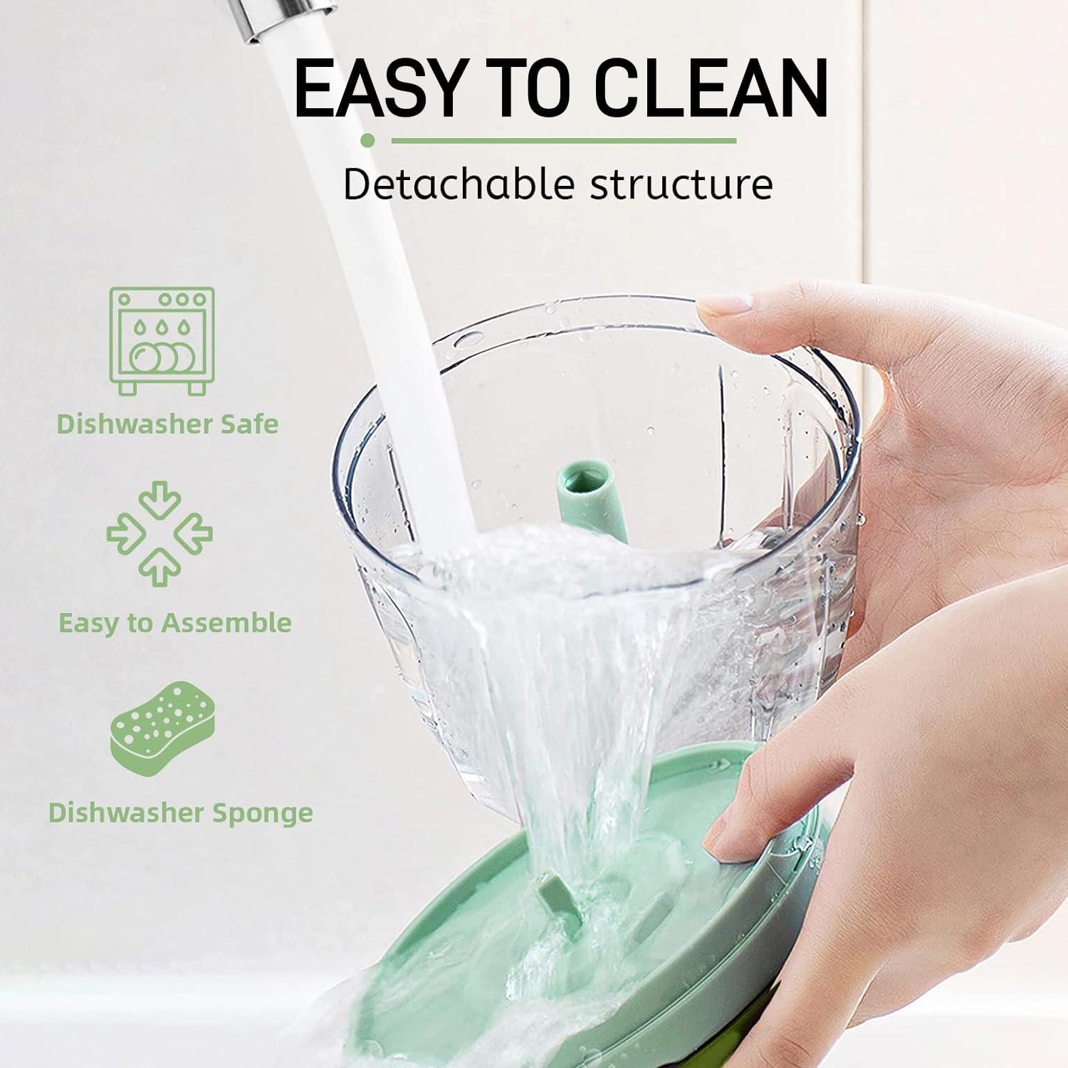 Cortador de Verduras Manual QDGMXIV con Contenedor Verde