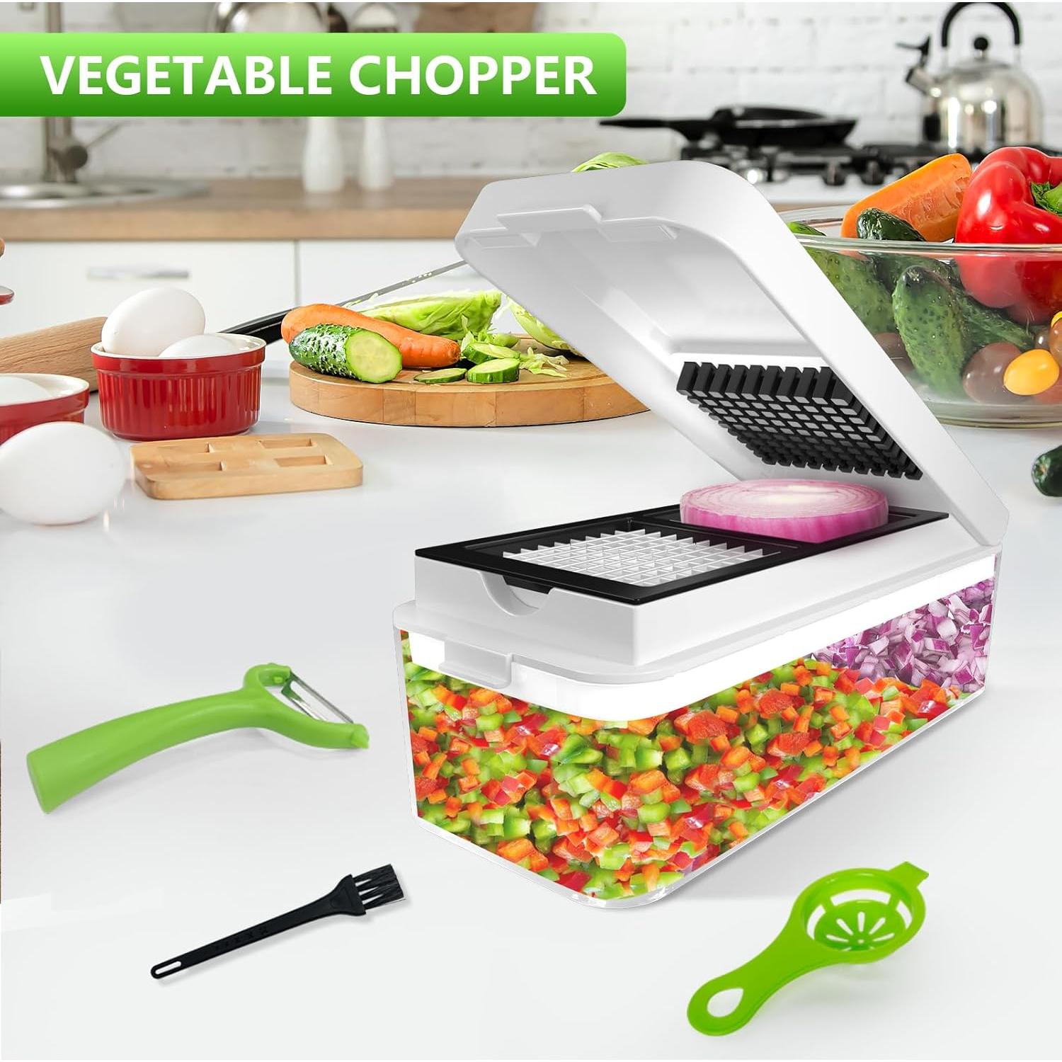 Cortador de Verduras SUREWIN 9 Cuchillas Acero Inoxidable