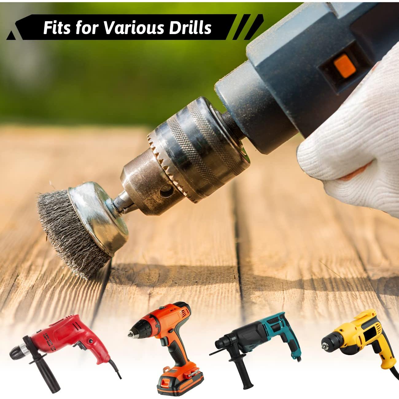 Juego de Cepillos de Alambre Doble Elite 21 Pcs para Taladro