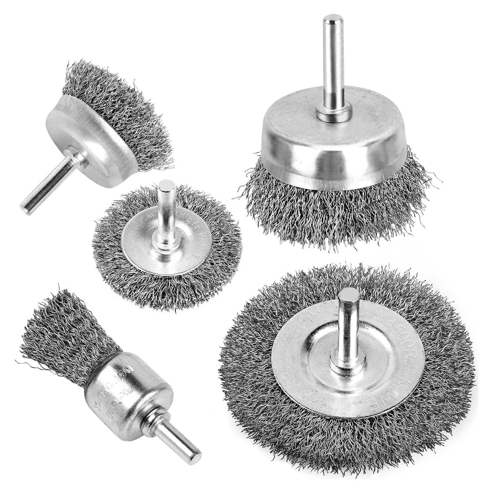 Juego de Cepillos de Alambre para Taladro Romeda 5 Piezas