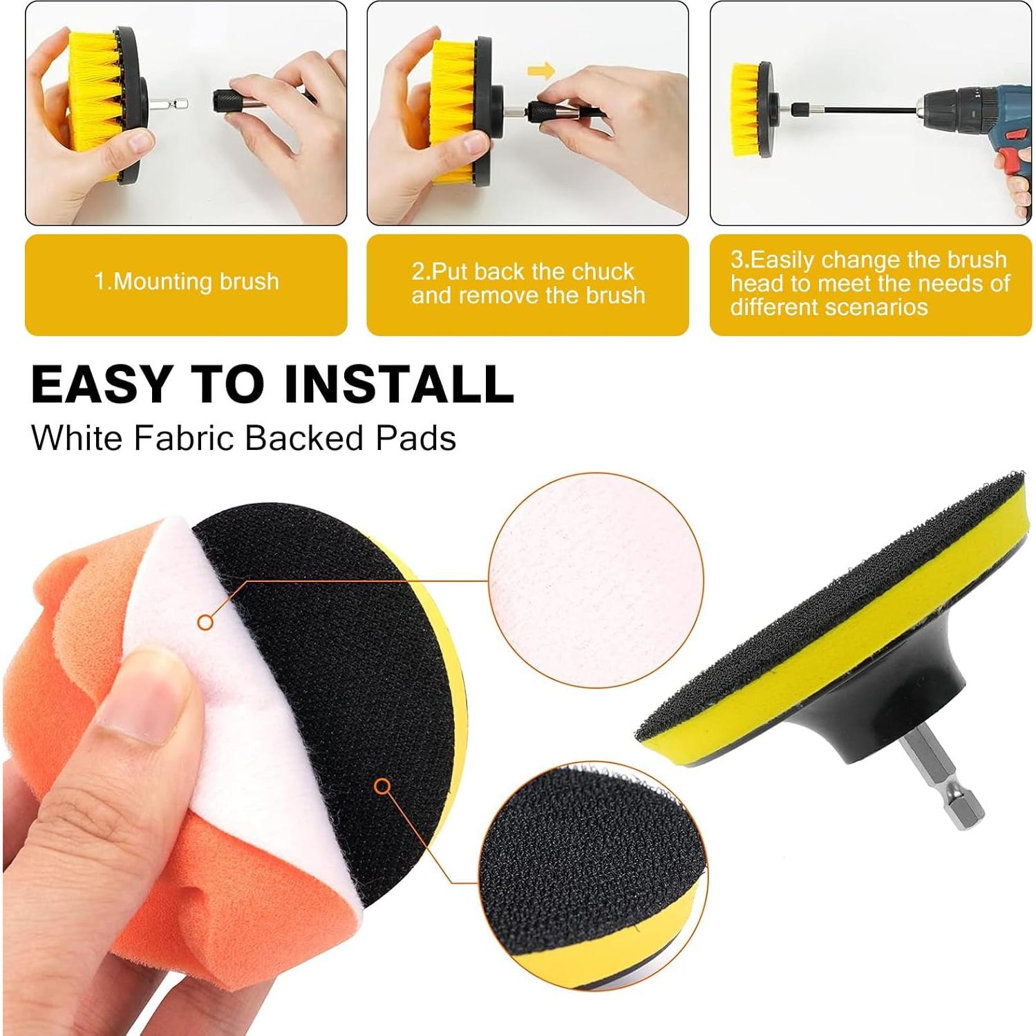 Juego de 48 Accesorios de Limpieza ETOUPA para Taladro