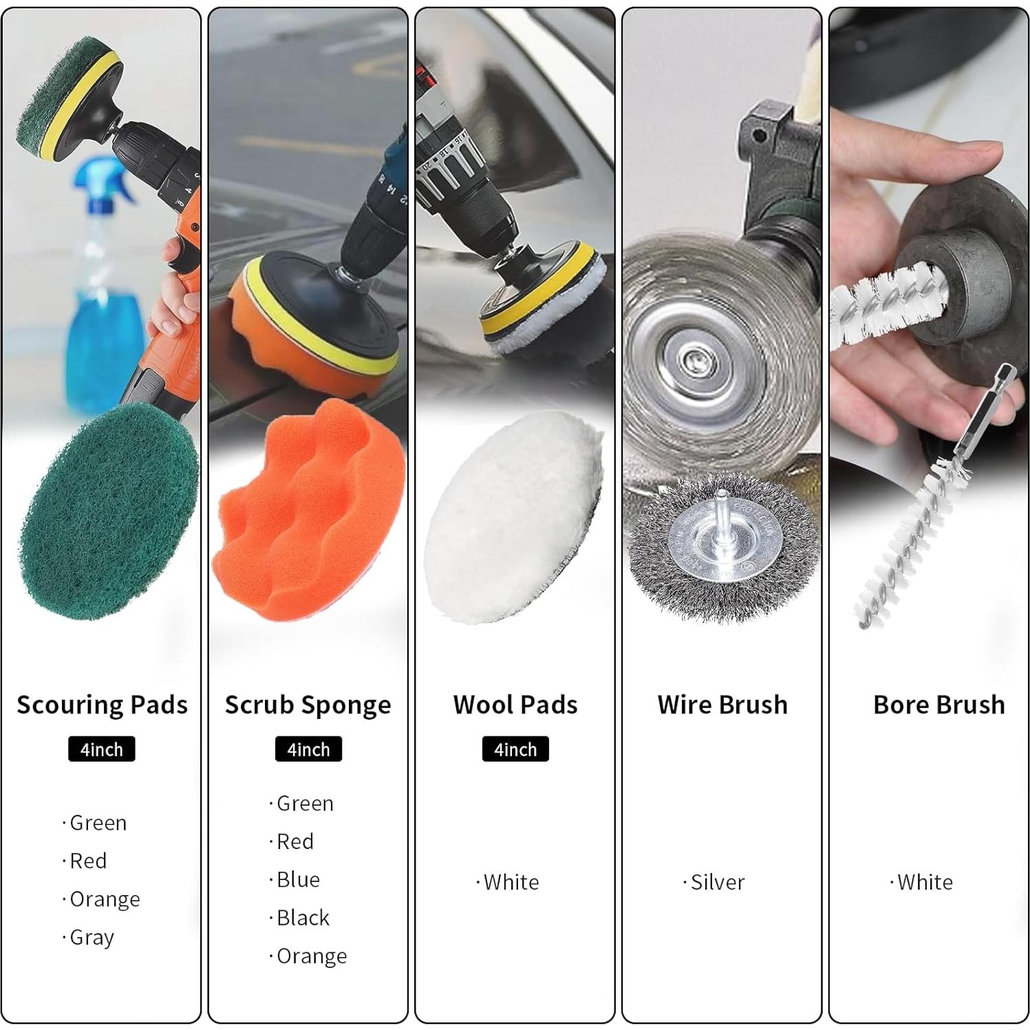 Juego de 48 Accesorios de Limpieza ETOUPA para Taladro