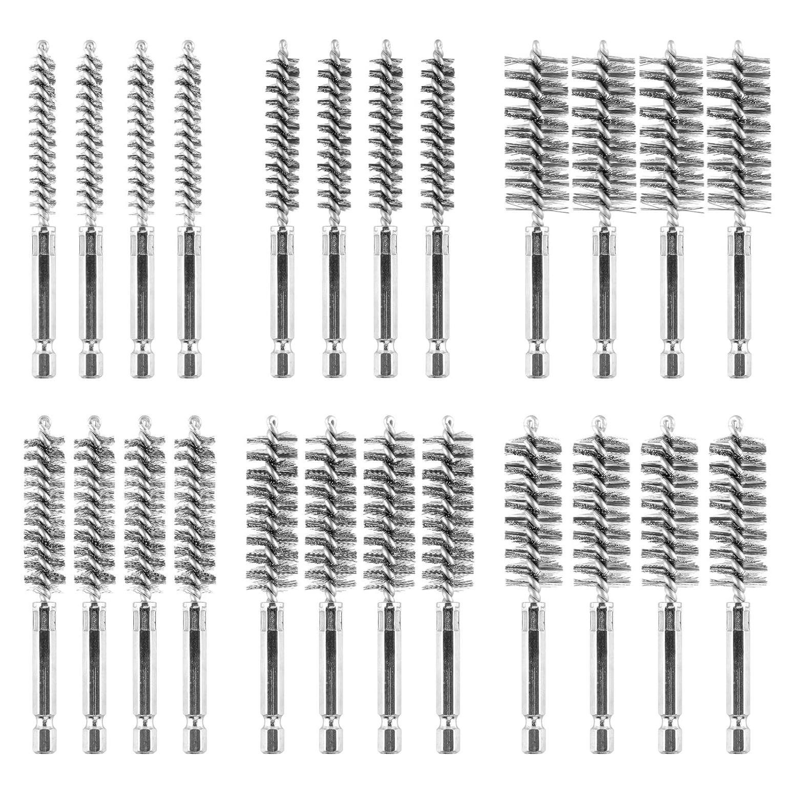 Juego de cepillos de alambre AOKLIT 24 piezas para taladro