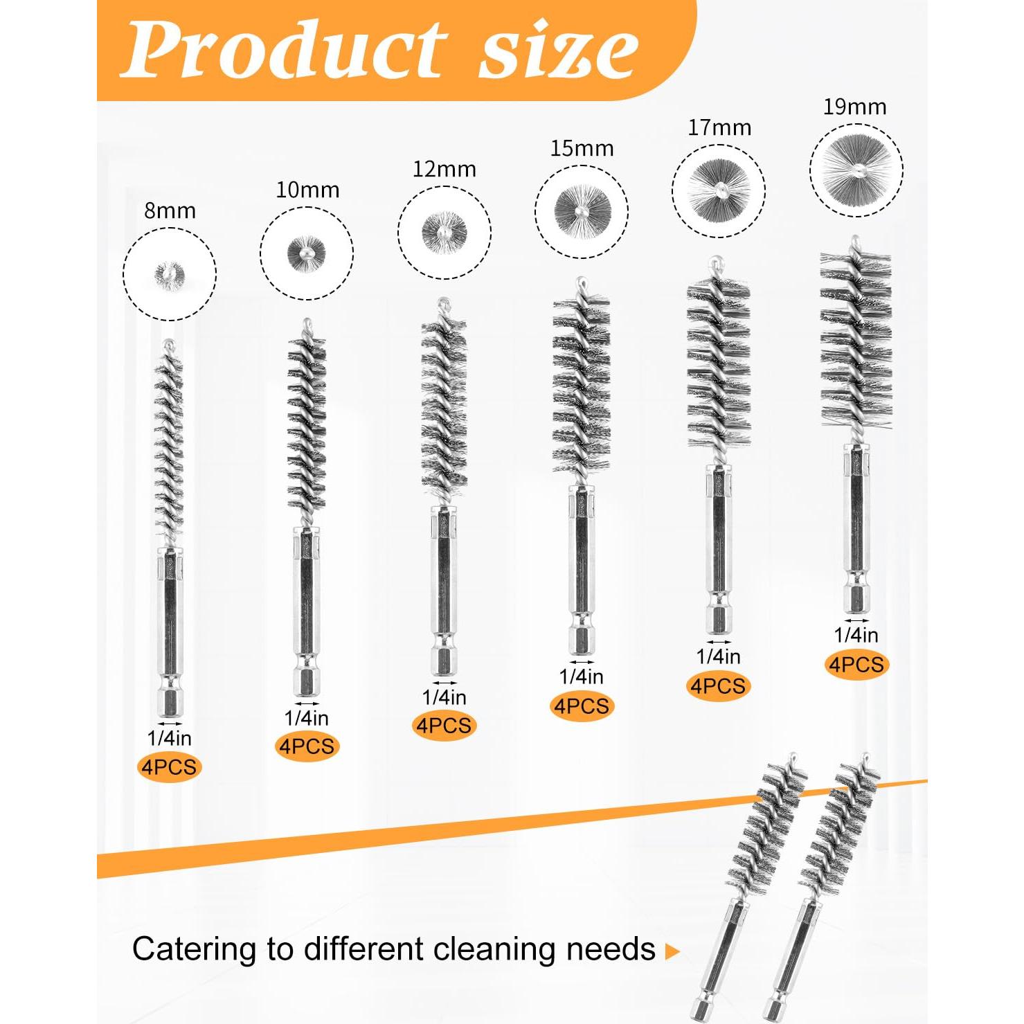 Juego de cepillos de alambre AOKLIT 24 piezas para taladro