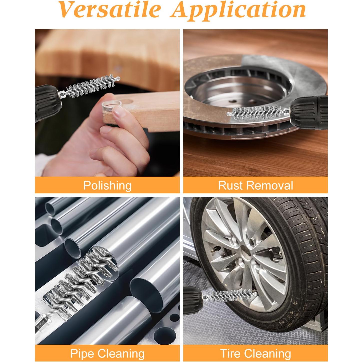 Juego de cepillos de alambre AOKLIT 24 piezas para taladro