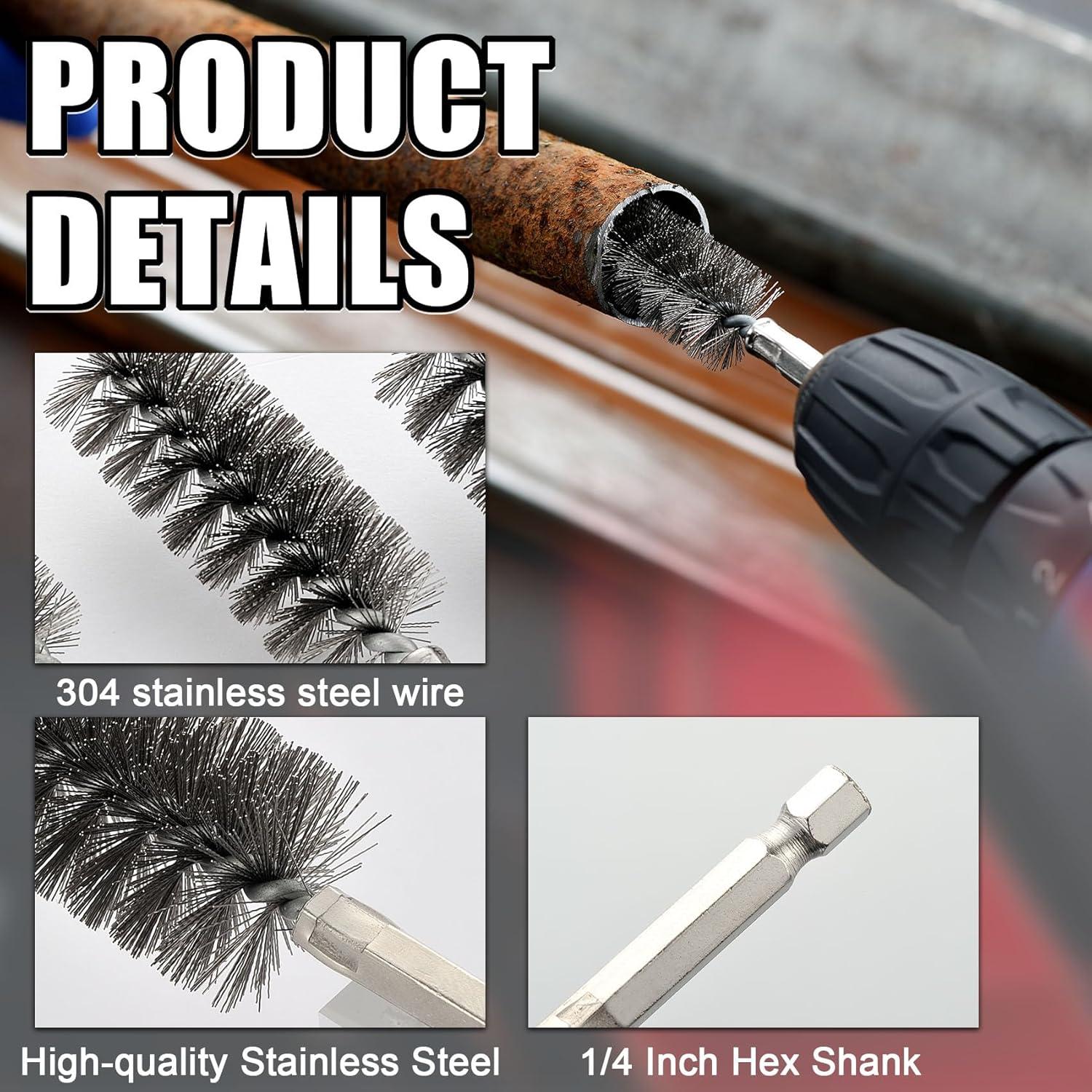 Juego de Cepillos de Alambre MAXMAN 8 Piezas Acero Inoxidable