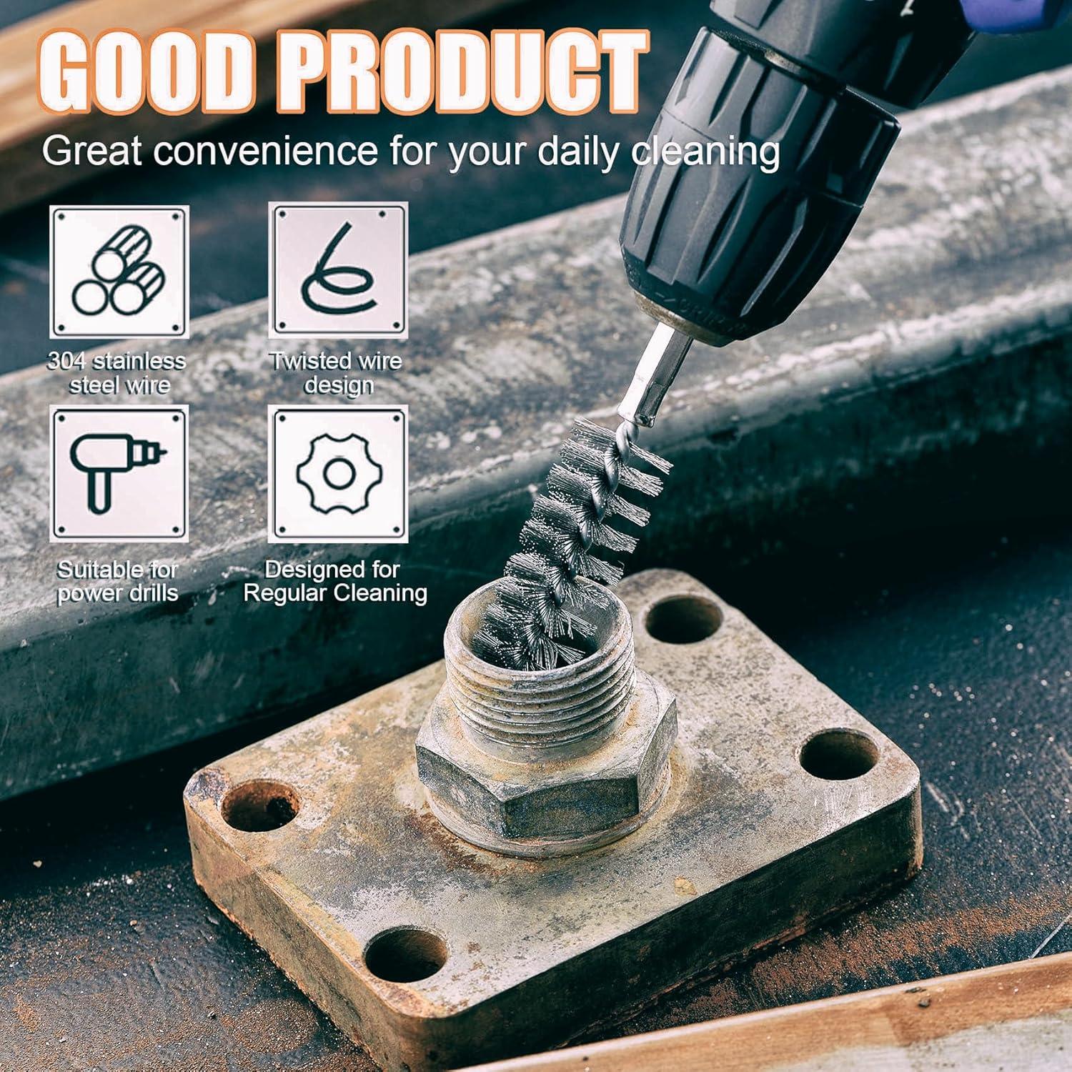 Juego de Cepillos de Alambre MAXMAN 8 Piezas Acero Inoxidable