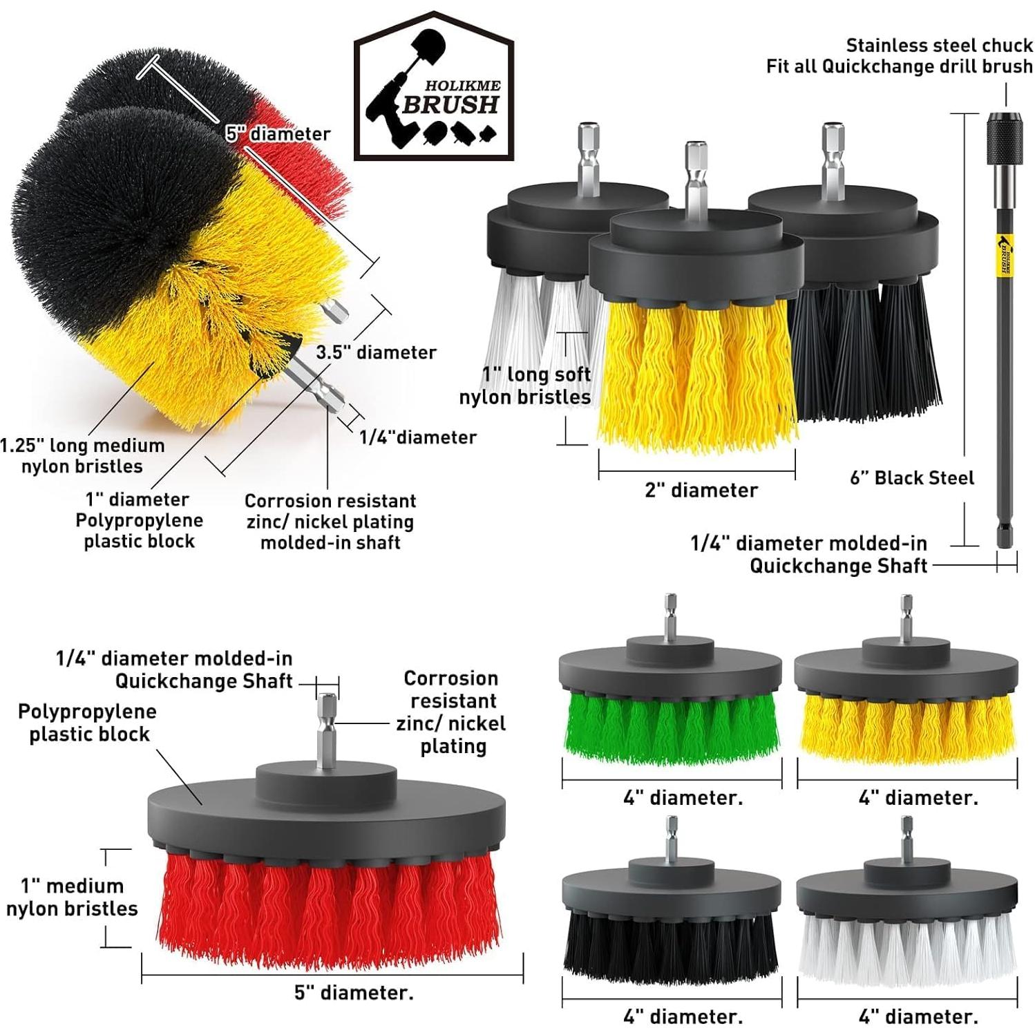 Conjunto 33 Piezas Accesorios Limpieza Taladro Holikme