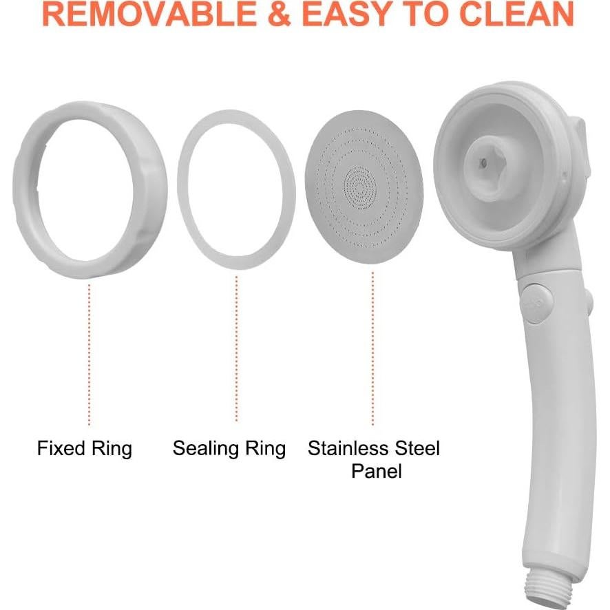 Cabezal de Ducha CAMPLUX JK208N Alta Presión 3 Modos