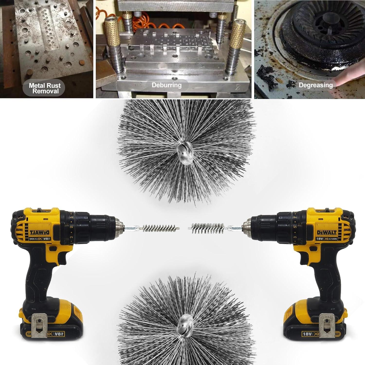 ASNOMY 14 Piezas Cepillos de Acero Inoxidable para Taladro