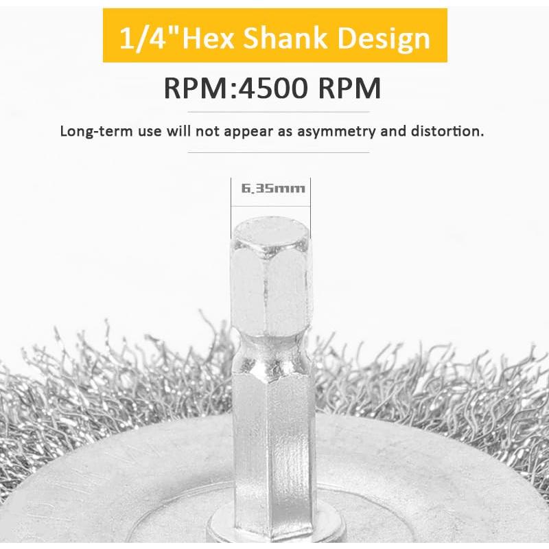 Juego de Cepillos de Alambre PaWuKi 6 Piezas 50mm 25mm