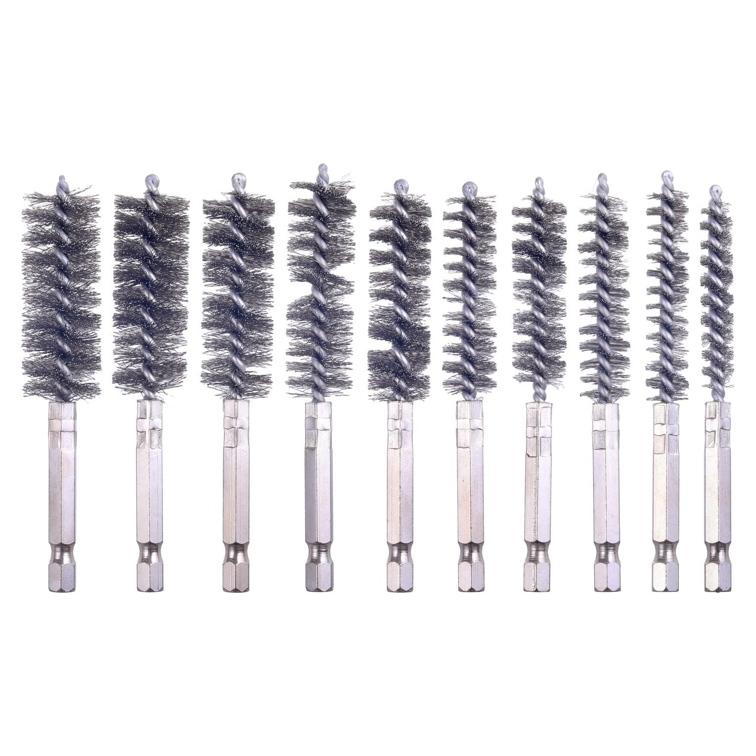 Juego de 10 cepillos de perforación WENORA acero inoxidable
