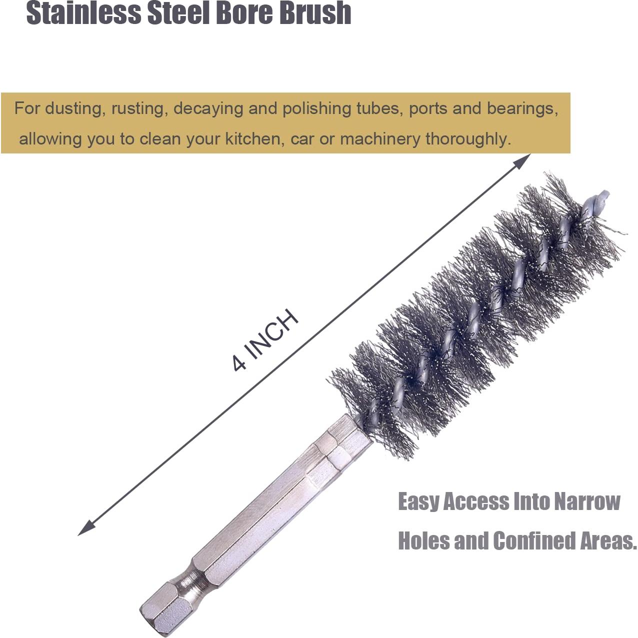 Juego de 10 cepillos de perforación WENORA acero inoxidable