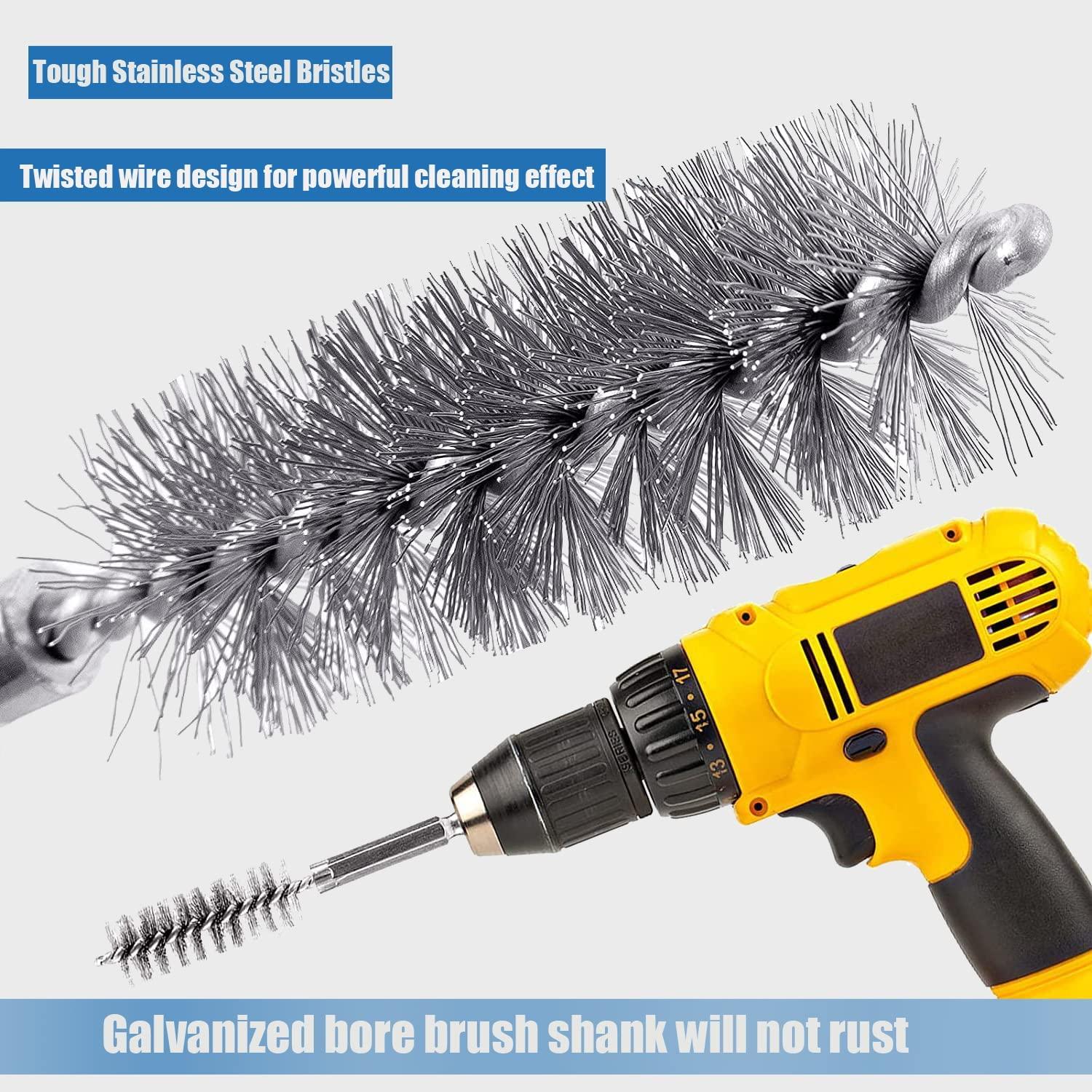 Juego de 10 cepillos de perforación WENORA acero inoxidable