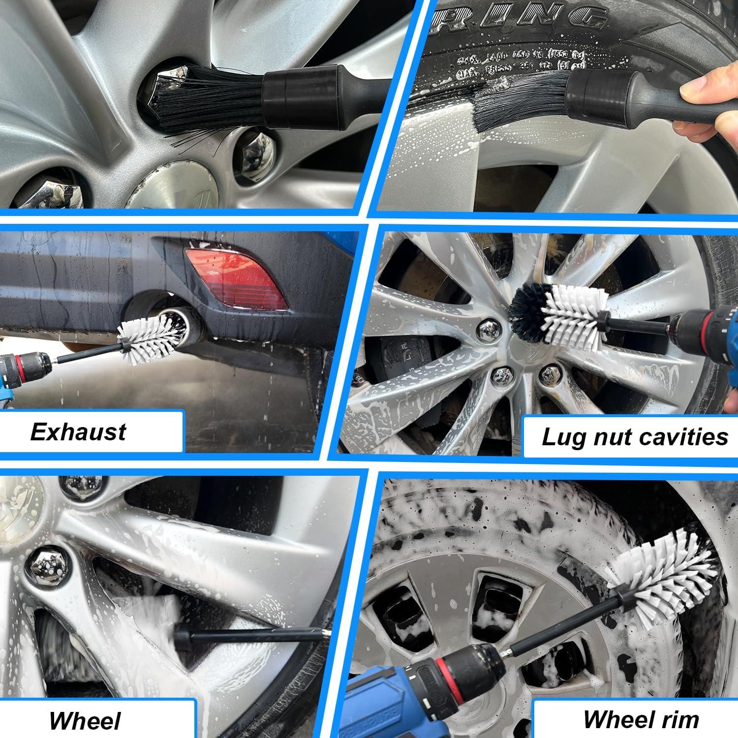 Kit de cepillos de limpieza Tialero para ruedas 2Pcs