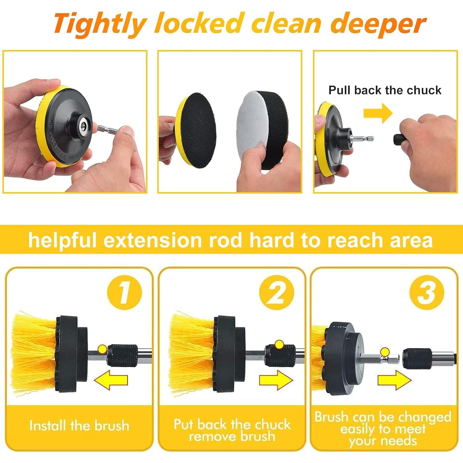 Conjunto de Accesorios de Cepillo de Taladro Shieldpro 30 Pzas