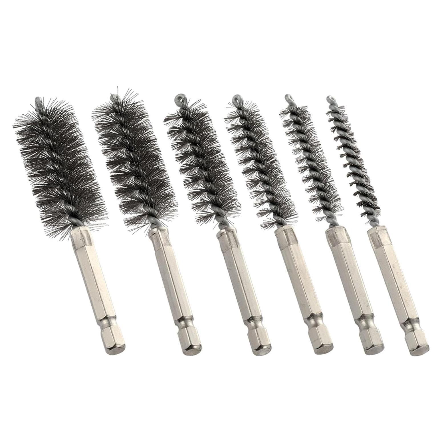 Juego de 6 cepillos de alambre trenzado MAXMAN 10-19mm